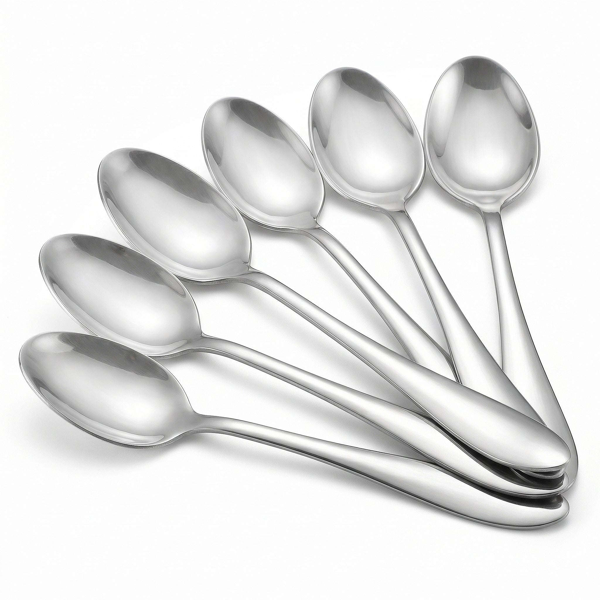 Mirror Polish 6-Piece Stainless Steel Silver Table Spoon Set Kaka Bawa Sons