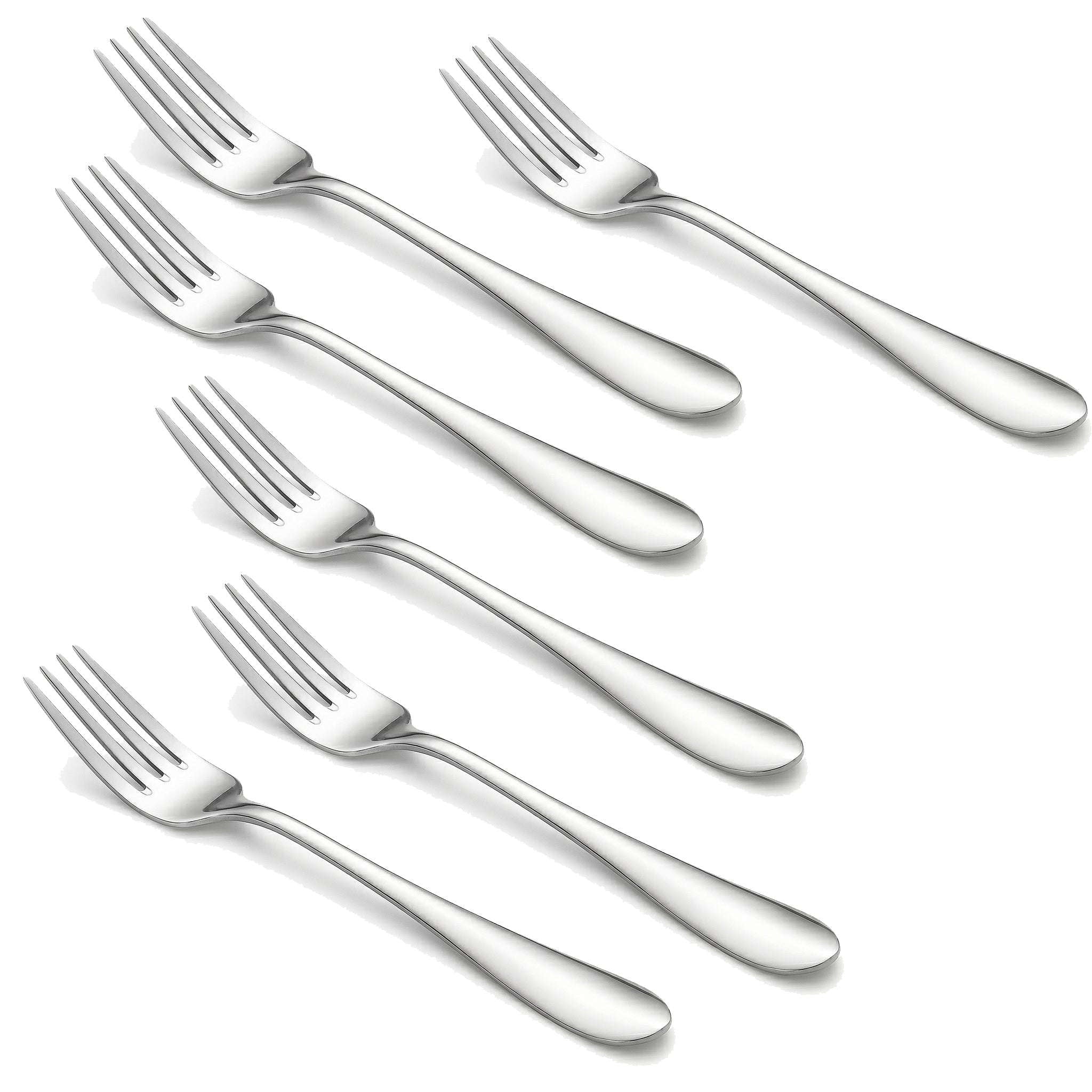 Mirror Polish 6-Piece Stainless Steel Silver Baby Fork Set Kaka Bawa Sons