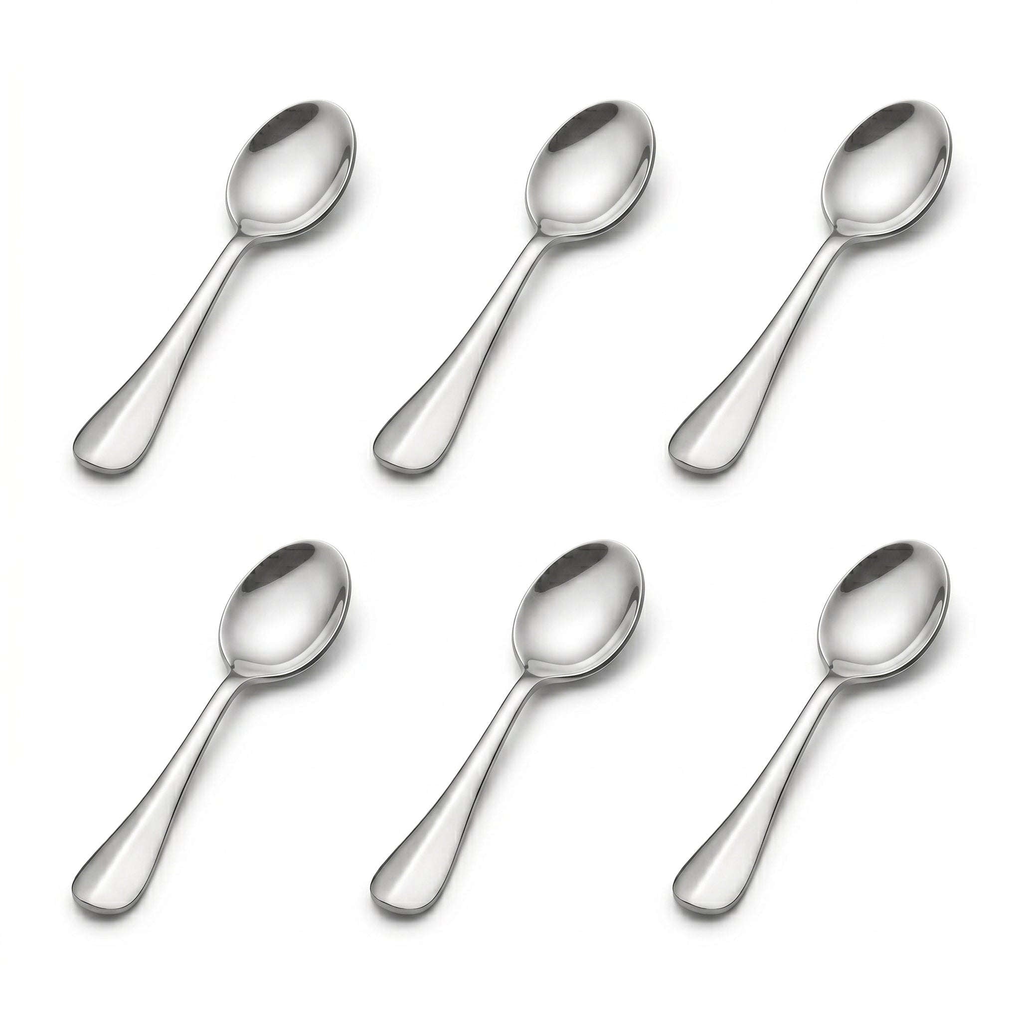 Omega 6-Piece Stainless Steel Silver Tea Spoon Set Kaka Bawa Sons