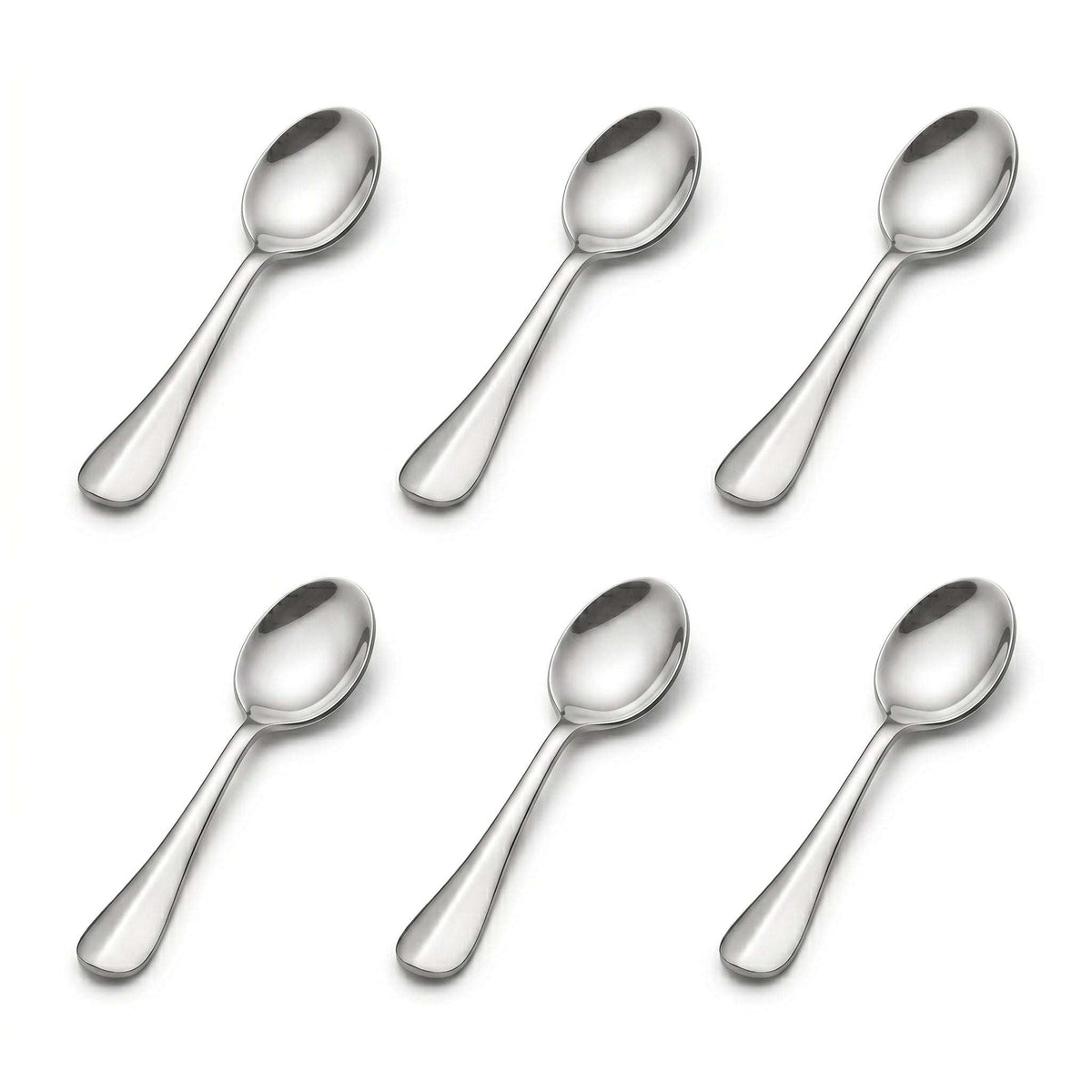 Omega 6-Piece Stainless Steel Silver Tea Spoon Set Kaka Bawa Sons