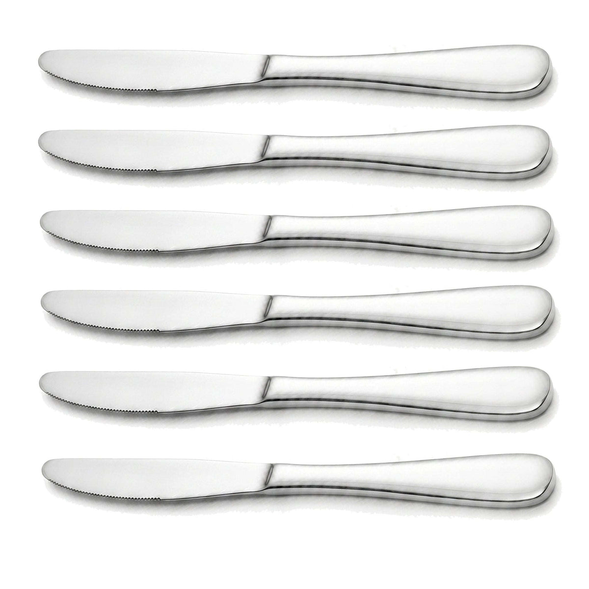 Omega 6-Piece Stainless Steel Silver Table Knife Set Kaka Bawa Sons