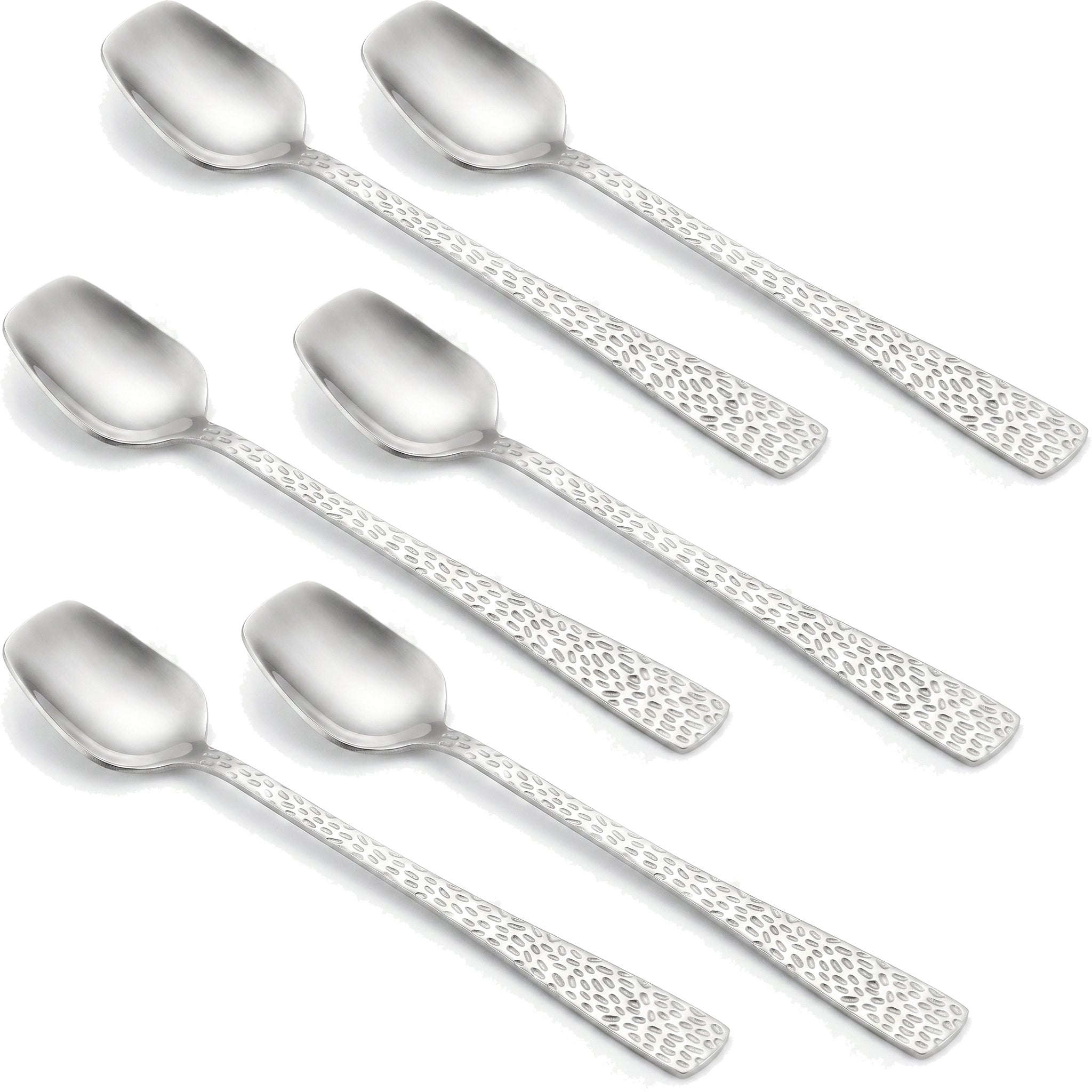 Humber 6-Piece Stainless Steel Silver Long Tea Spoon Set Kaka Bawa Sons