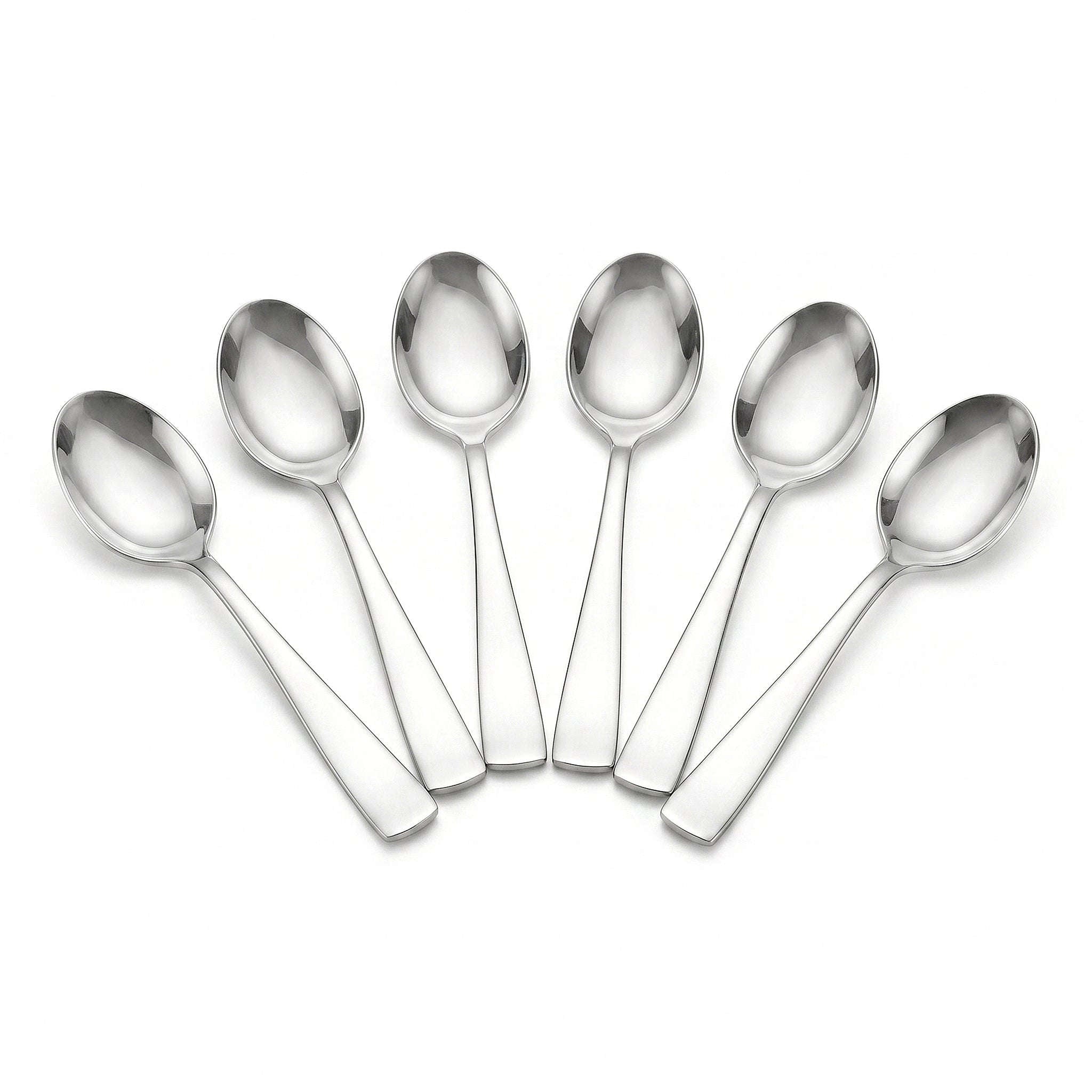 Polish 6-Piece Stainless Steel Silver Baby Spoon Set Kaka Bawa Sons