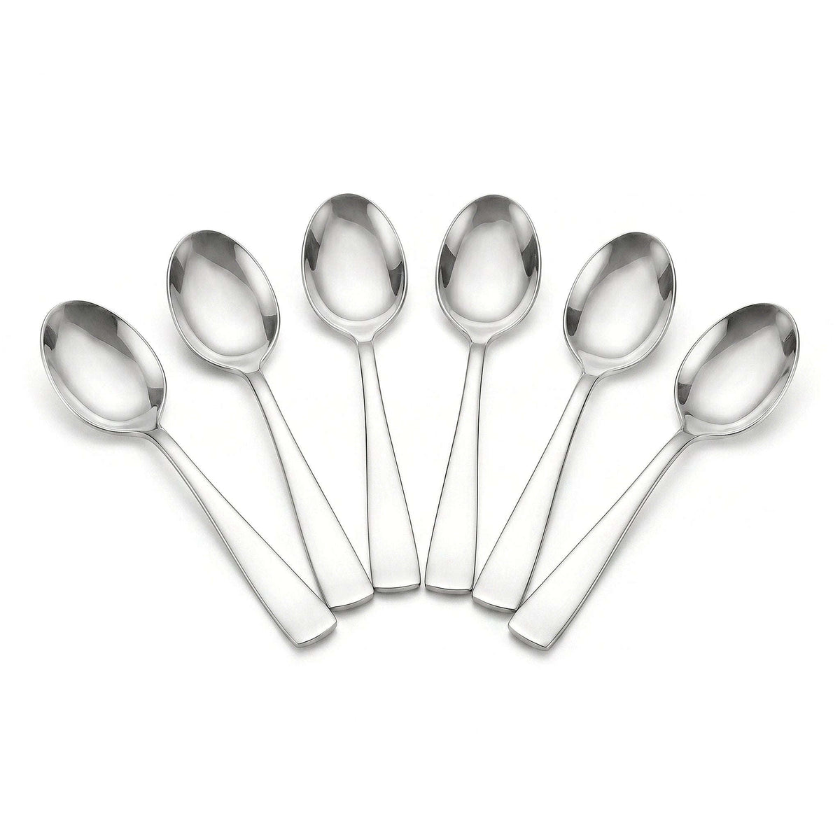 Polish 6-Piece Stainless Steel Silver Baby Spoon Set Kaka Bawa Sons