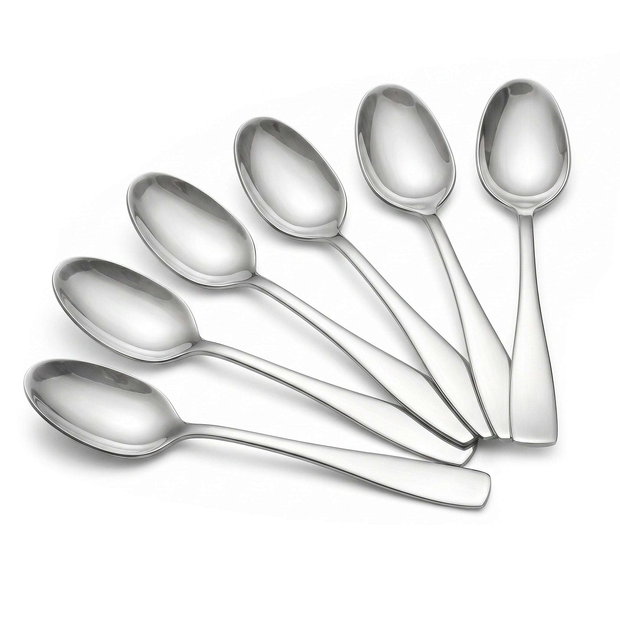 Polish 6-Piece Stainless Steel Silver Table Spoon Set Kaka Bawa Sons