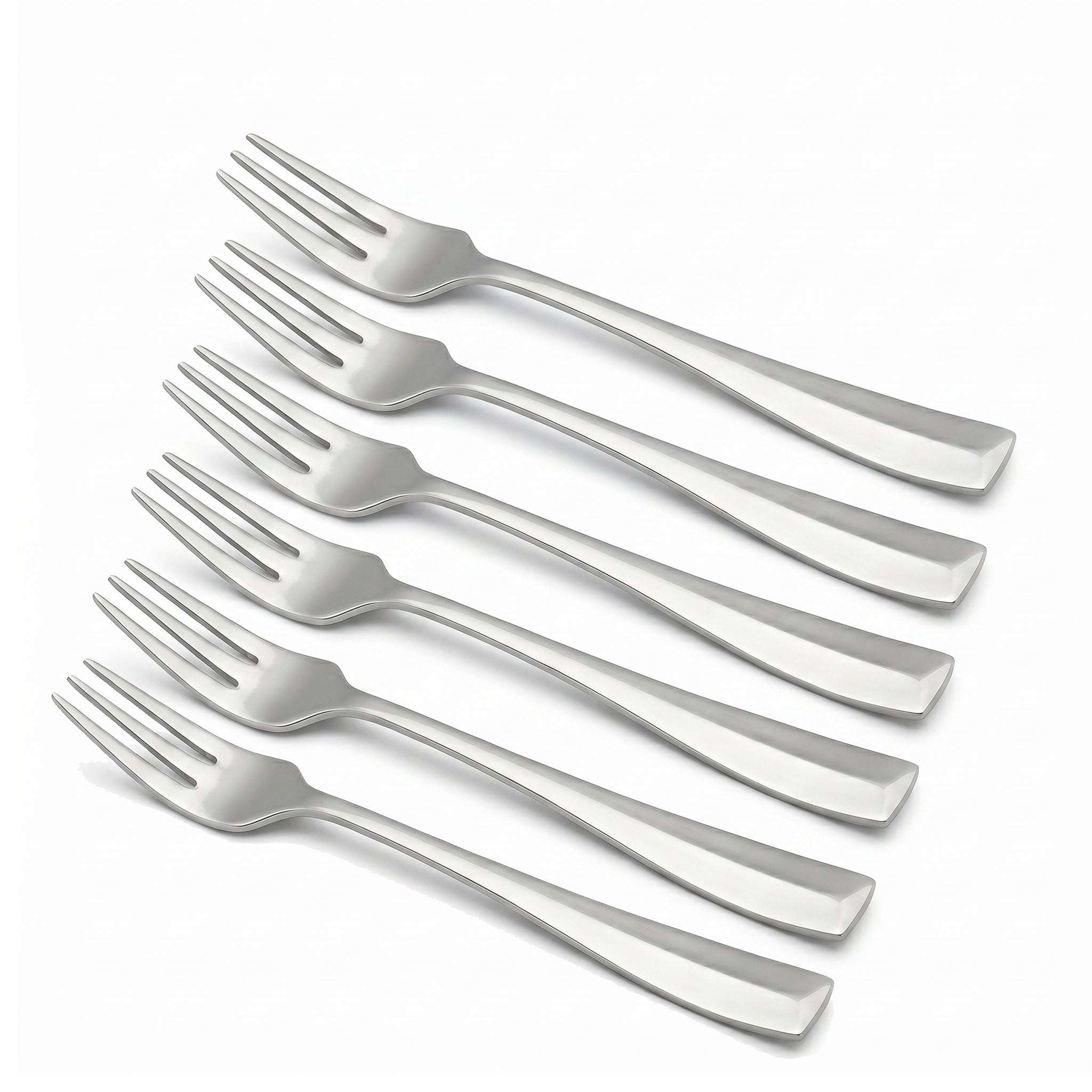 Polish 6-Piece Stainless Steel Silver Baby Fork Set Kaka Bawa Sons