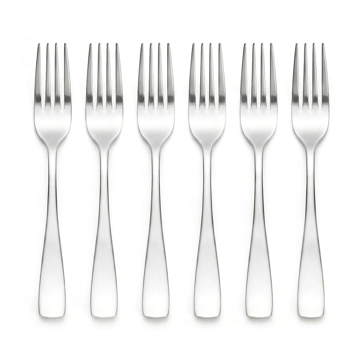 Polish 6-Piece Stainless Steel Silver Table Fork Set Kaka Bawa Sons