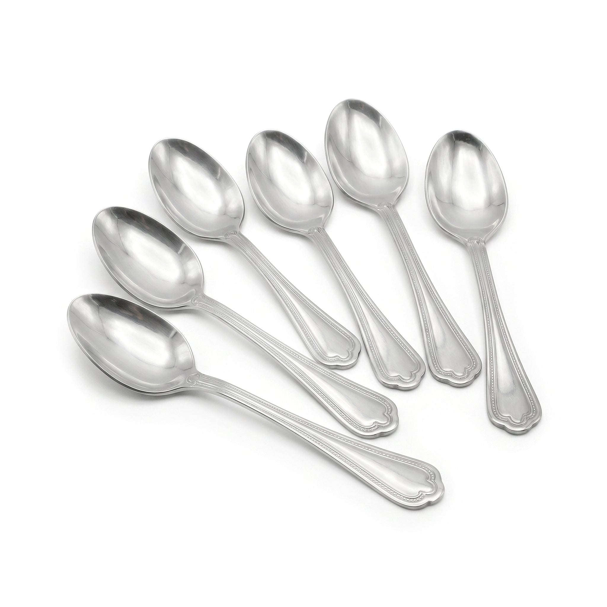 Moon 6-Piece Stainless Steel Silver Baby Spoon Set Kaka Bawa Sons