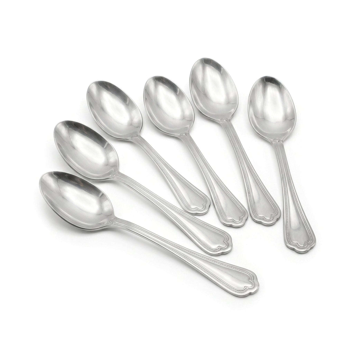 Moon 6-Piece Stainless Steel Silver Baby Spoon Set Kaka Bawa Sons