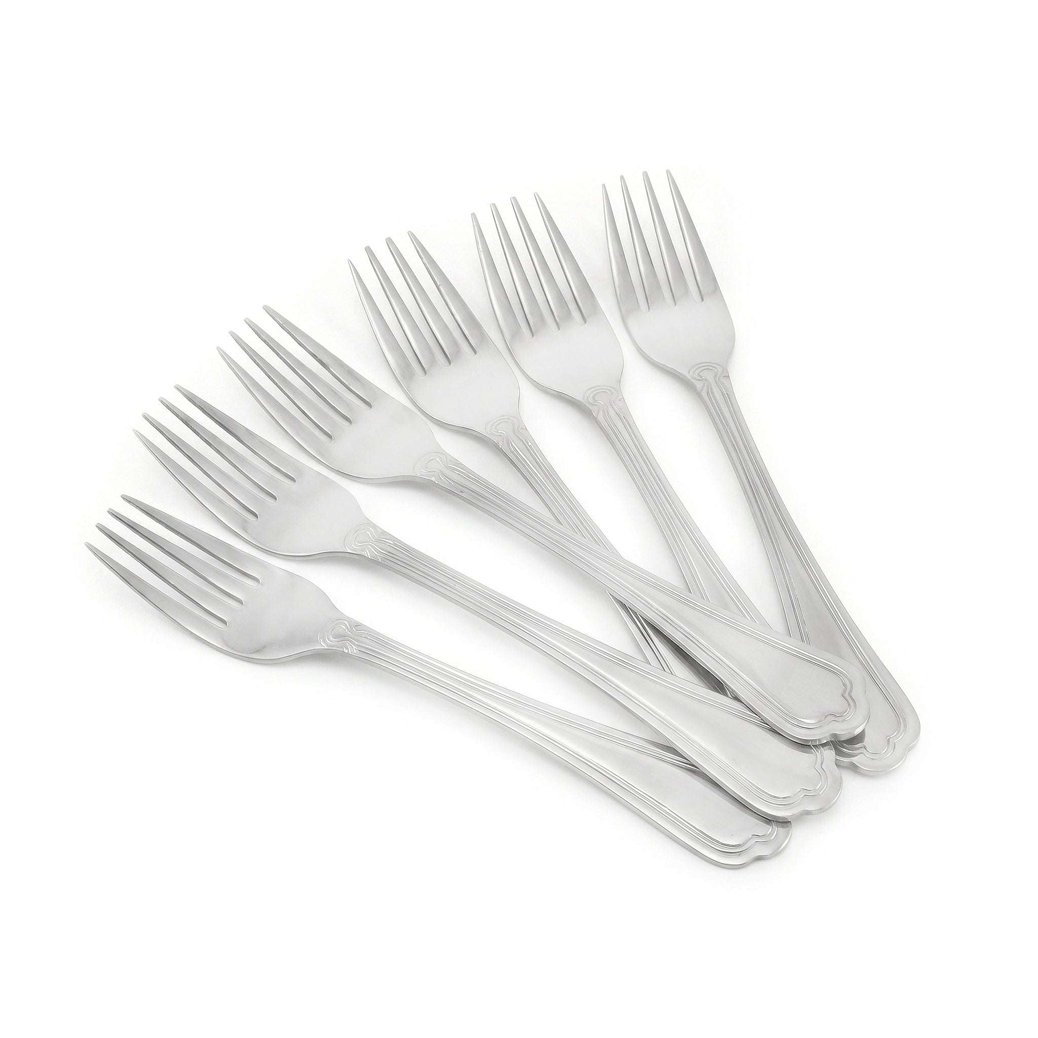 Moon 6-Piece Stainless Steel Silver Baby Fork Set Kaka Bawa Sons