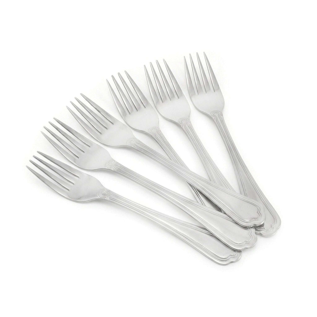 Moon 6-Piece Stainless Steel Silver Baby Fork Set Kaka Bawa Sons
