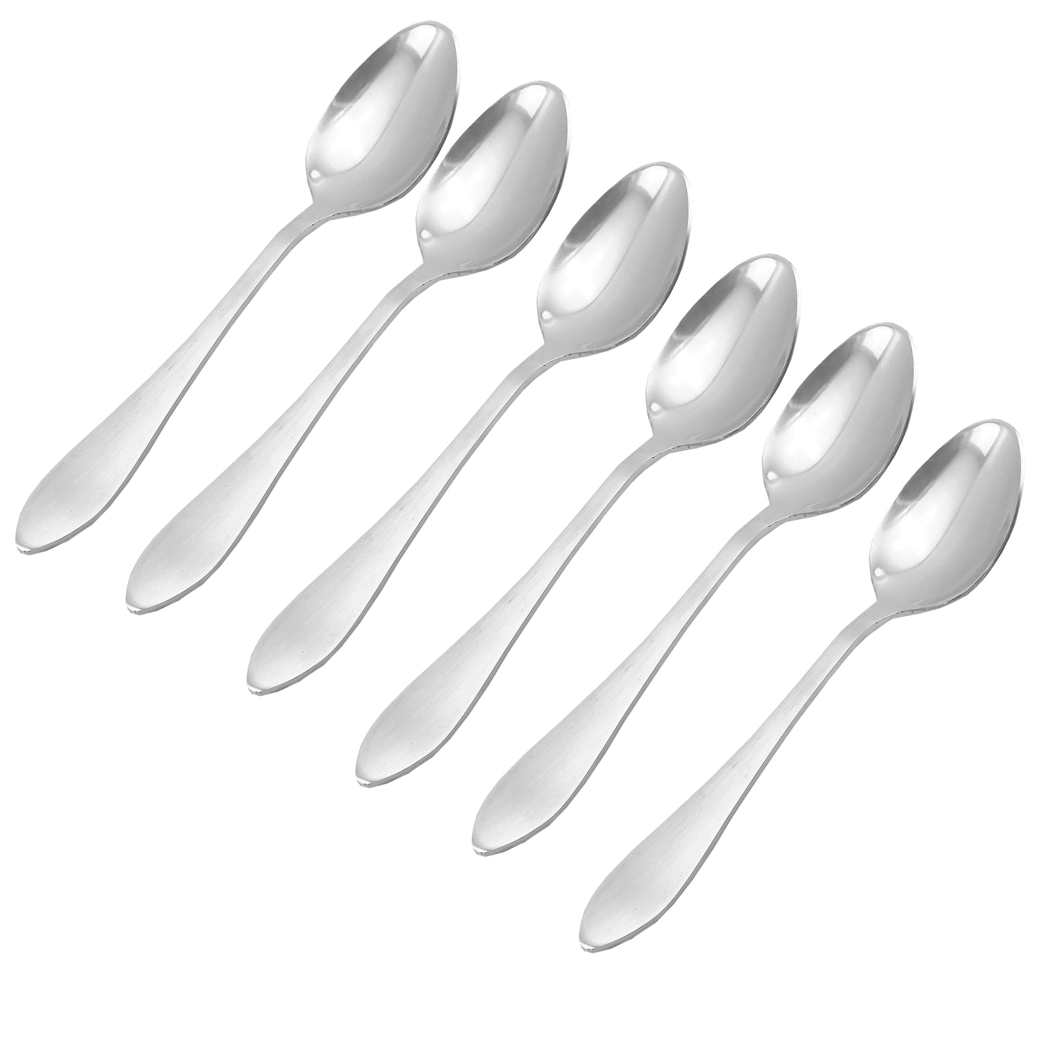 H.D 6-PIece Stainless Steel Silver Baby Spoon Set