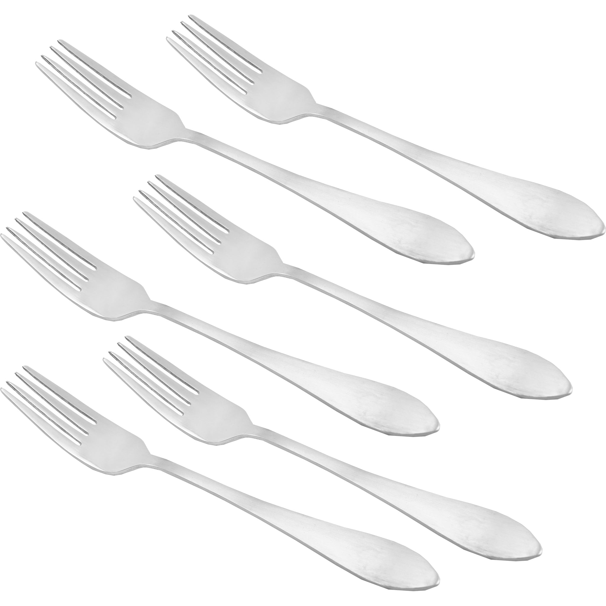H.D 6-Piece Stainless Steel Silver Table Fork Set