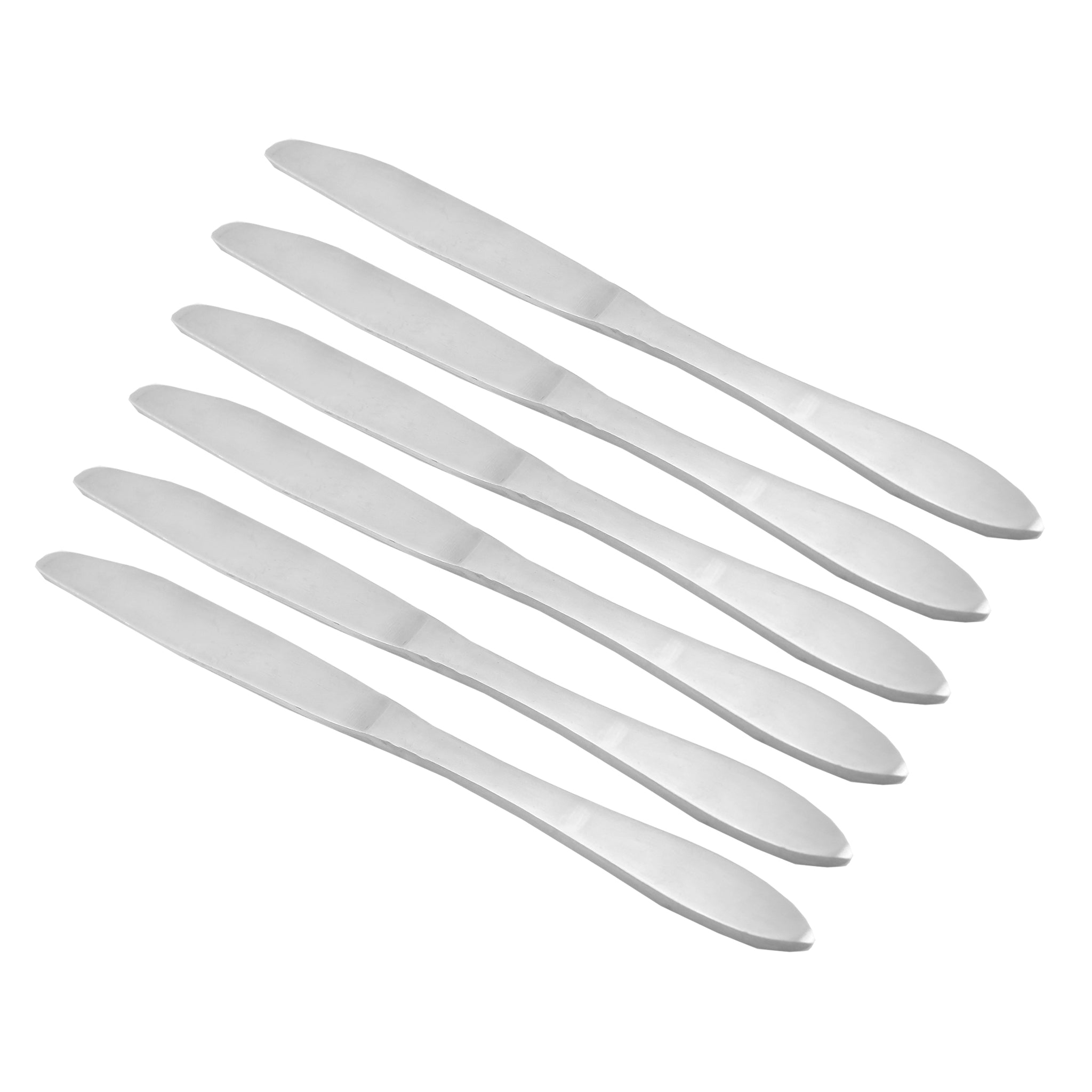 H.D 6-Piece Stainless Steel Silver Table Knife Set