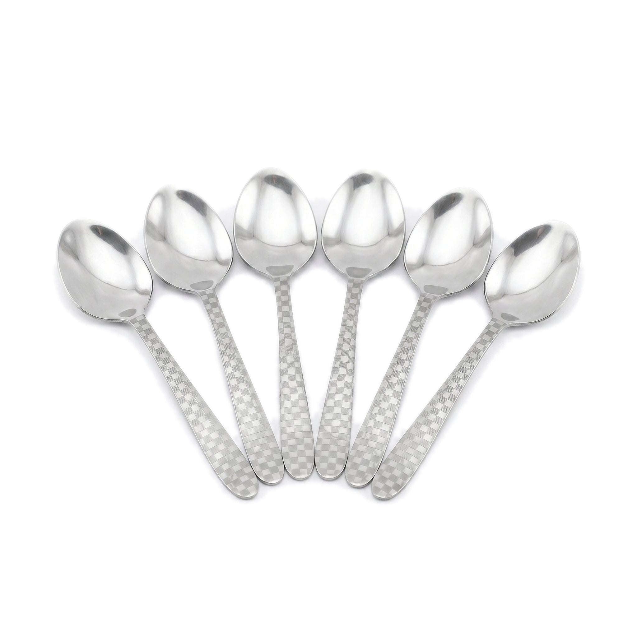 Lazer One 6-Piece Stainless Steel Silver Baby Spoon Set Kaka Bawa Sons