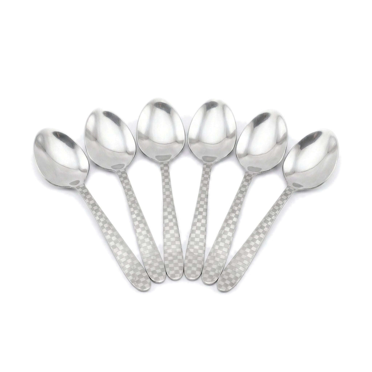 Lazer One 6-Piece Stainless Steel Silver Baby Spoon Set Kaka Bawa Sons