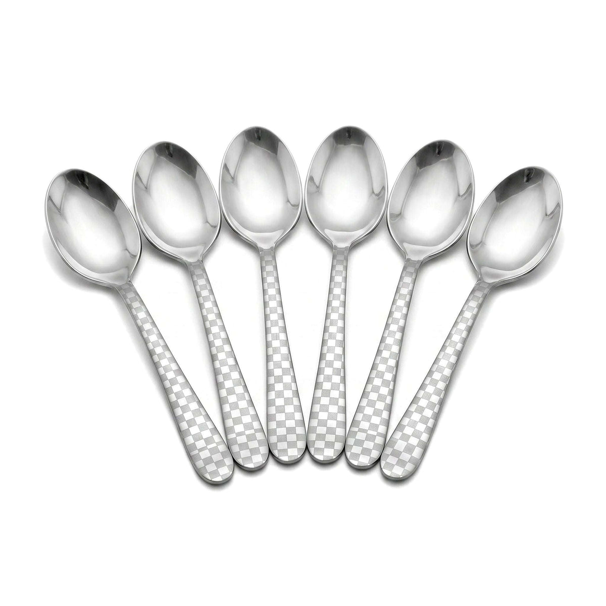Lazer One 6-Piece Stainless Steel Silver Tea Spoon Set Kaka Bawa Sons