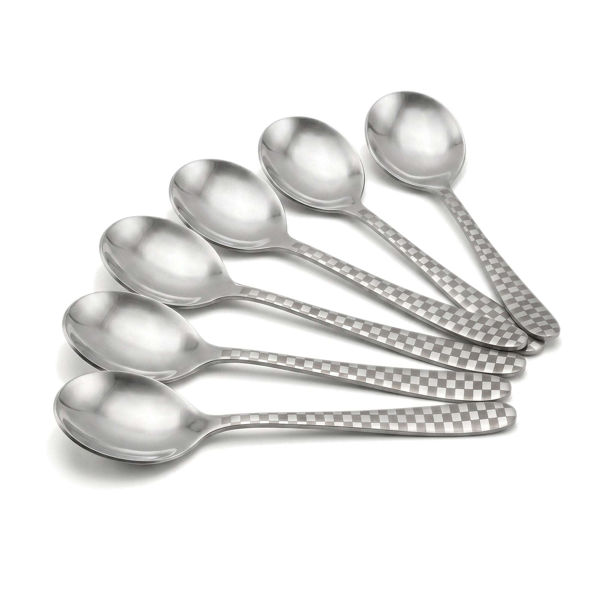 Lazer One 6-Piece Stainless Steel Silver Baby Soup Spoon Set Kaka Bawa Sons