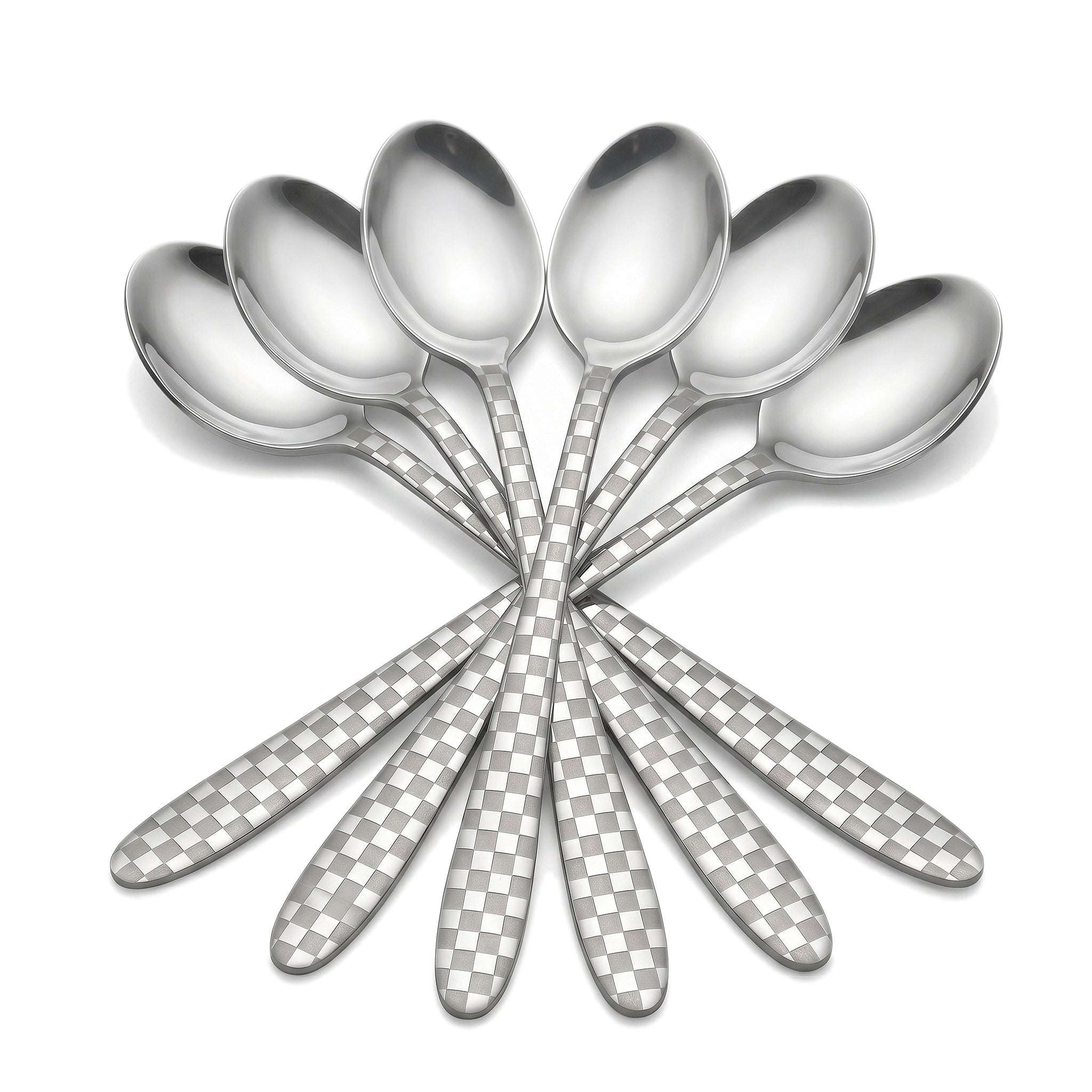 Lazer One 6-Piece Stainless Steel Silver Long Tea Spoon Set Kaka Bawa Sons