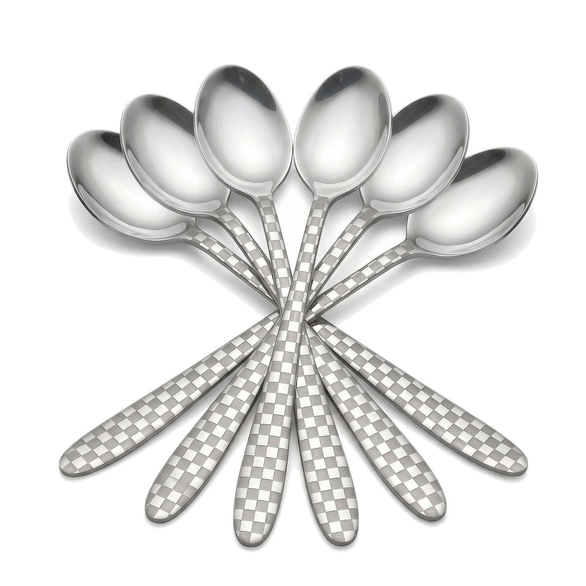 Lazer One 6-Piece Stainless Steel Silver Long Tea Spoon Set Kaka Bawa Sons