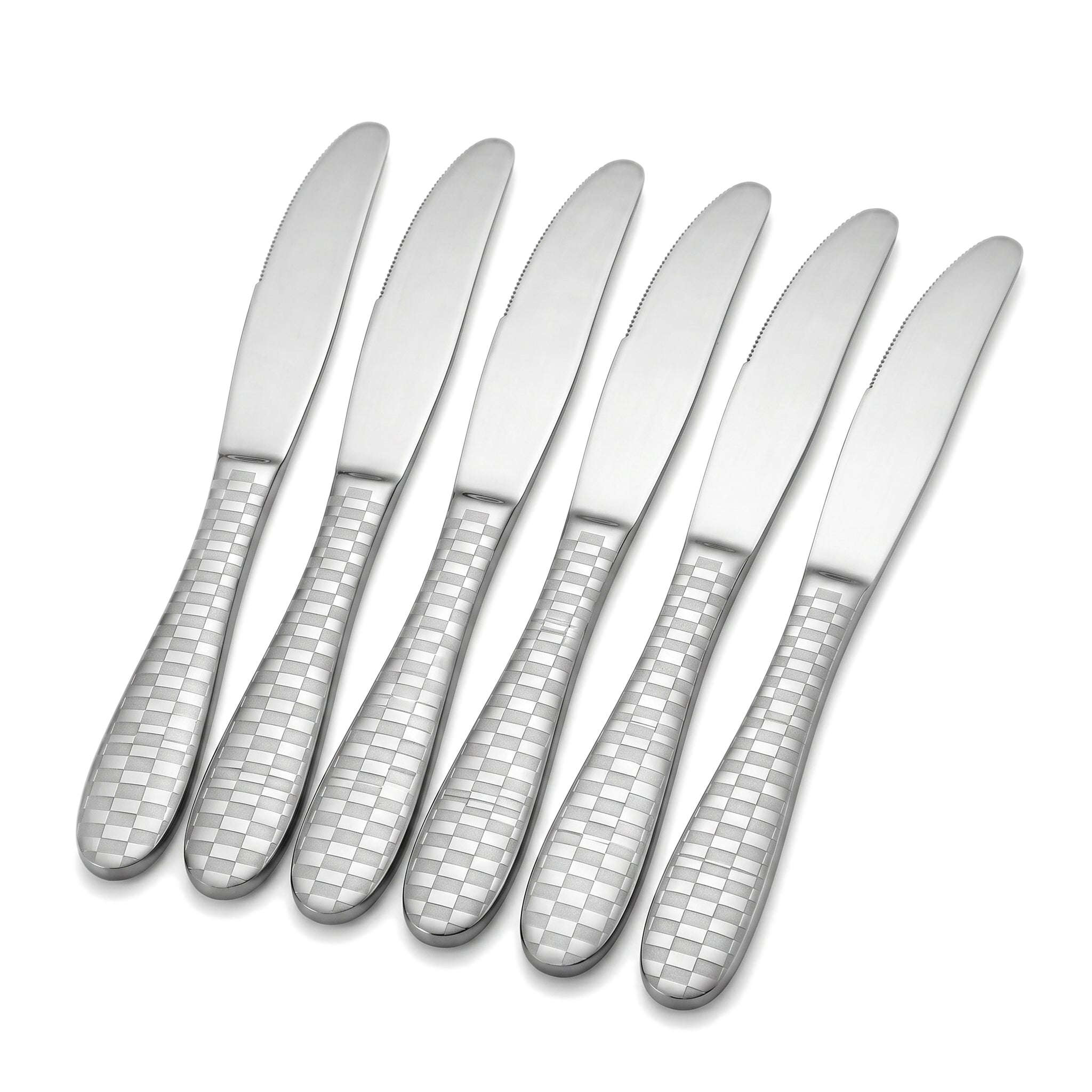 Lazer One 6-Piece Stainless Steel Silver Table Knife Set Kaka Bawa Sons