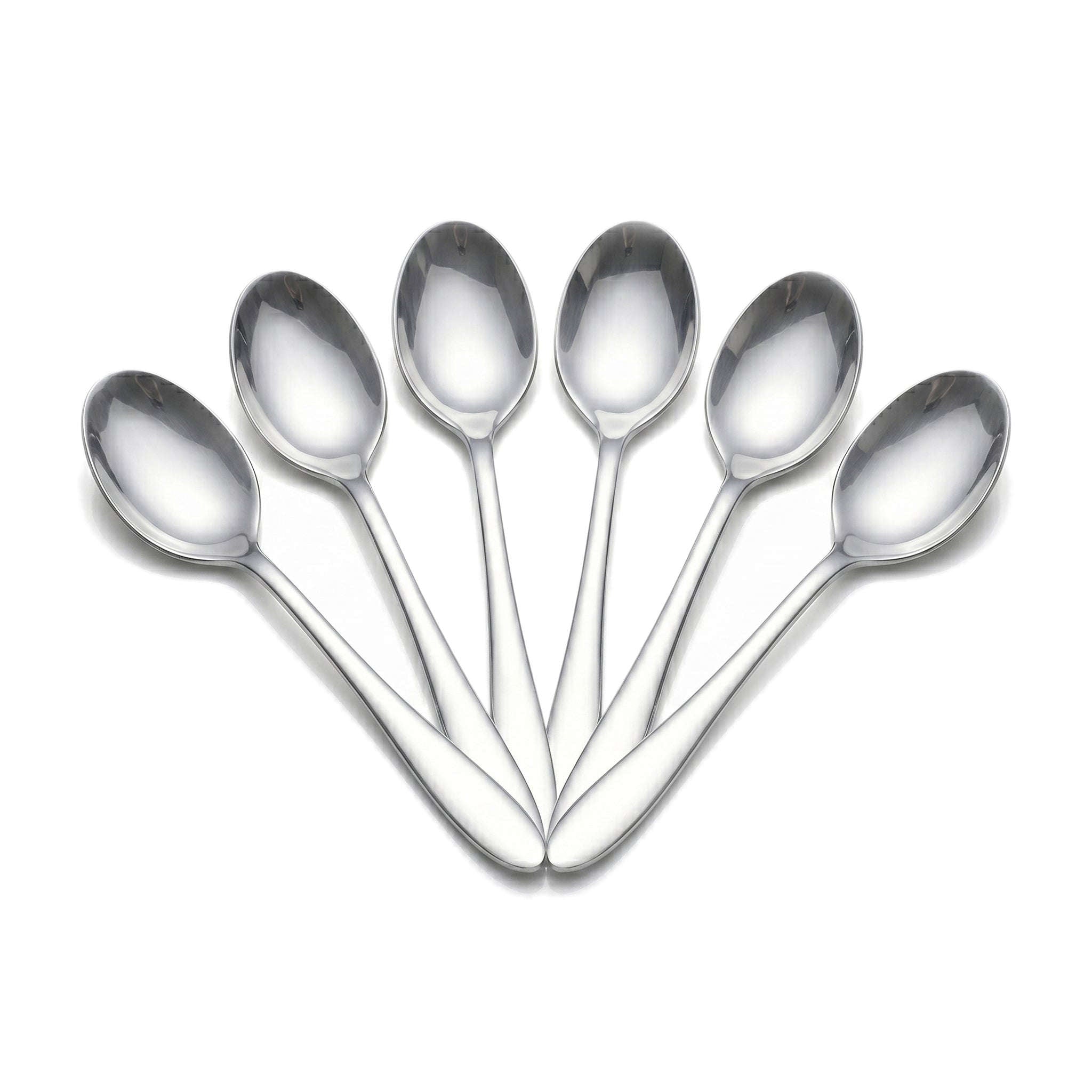 H.P 6-Piece Stainless Steel Silver Tea Spoon Set Kaka Bawa Sons