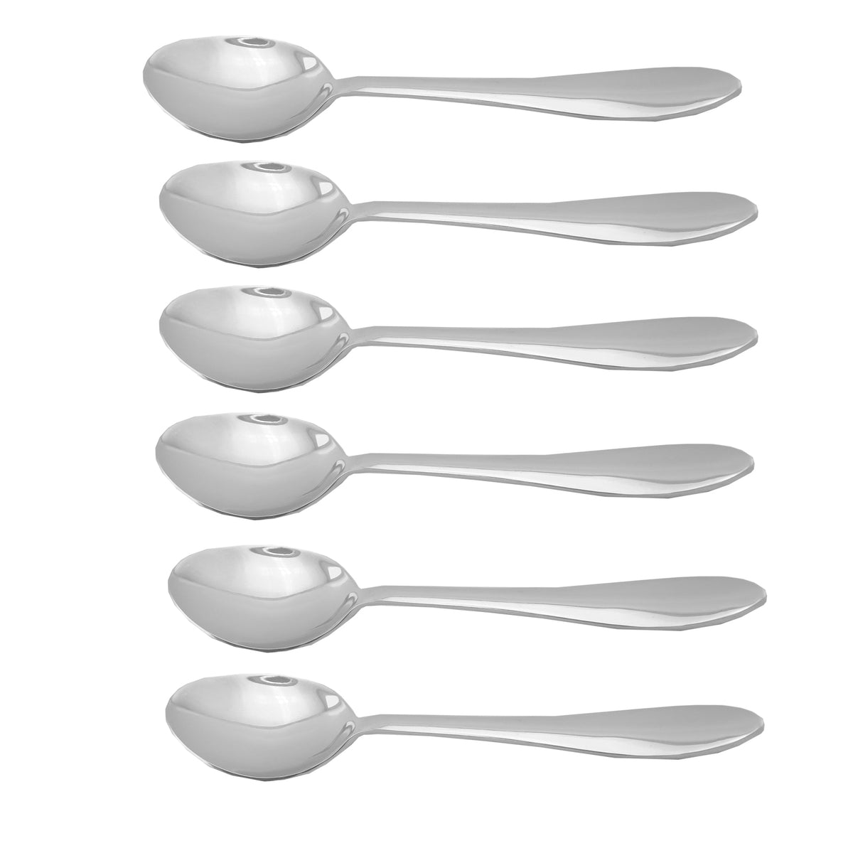 H.P 6-Piece Stainless Steel Silver Table Spoon Set Kaka Bawa Sons