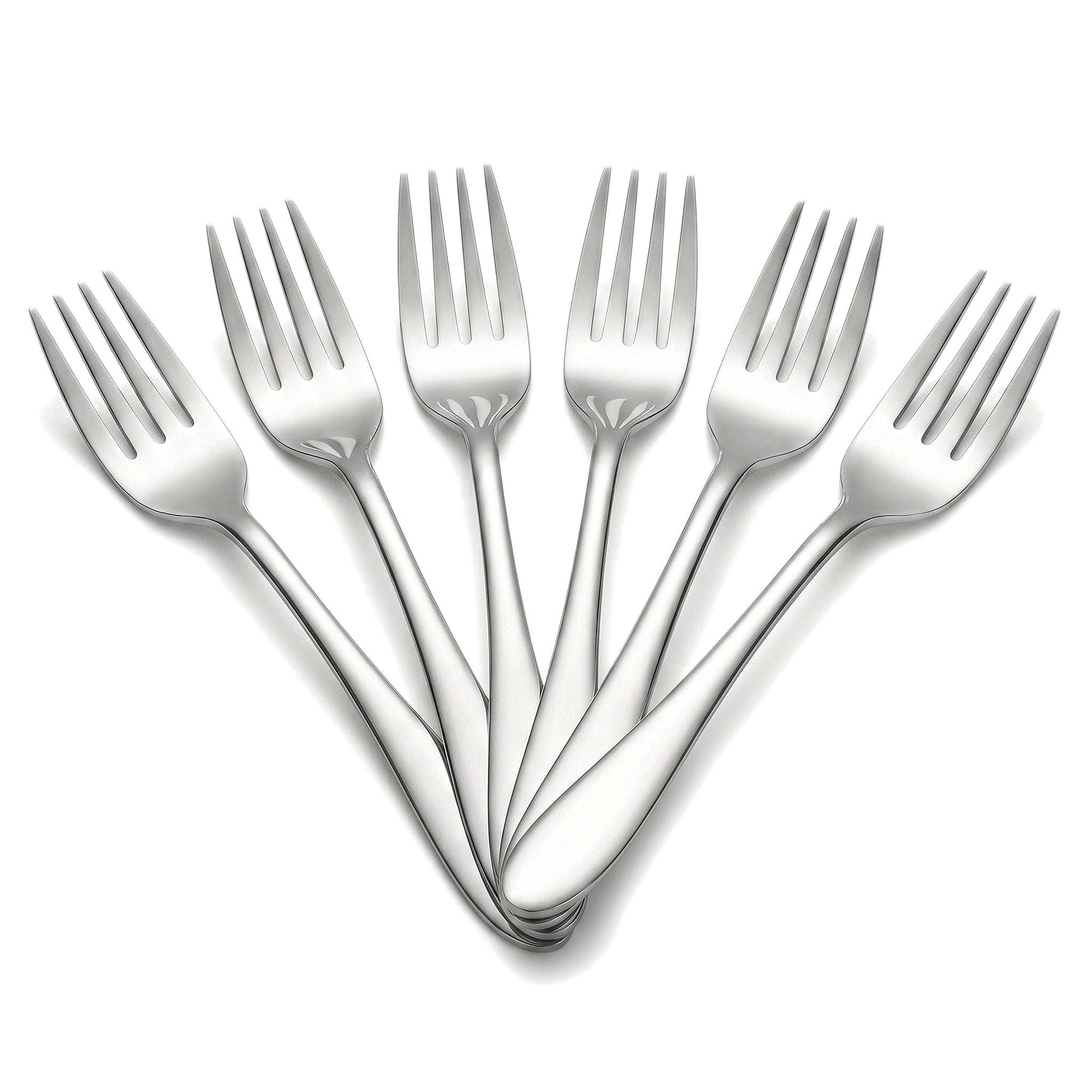 H.P 6-Piece Stainless Steel Silver Table Fork Set Kaka Bawa Sons