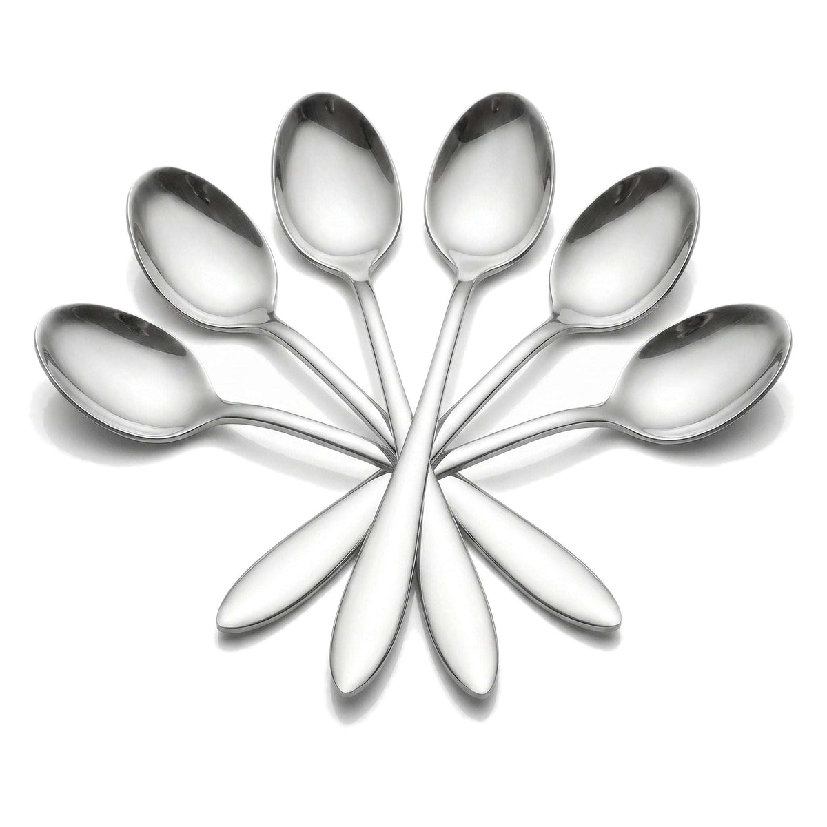 H.P 6-Piece Stainless Steel Silver Long Tea Spoon Set Kaka Bawa Sons
