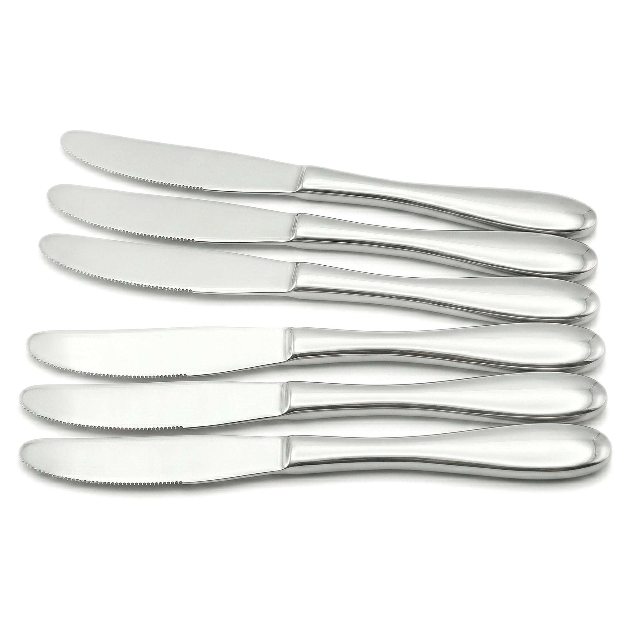 H.P 6-Piece Stainless Steel Silver Table Knife Set Kaka Bawa Sons