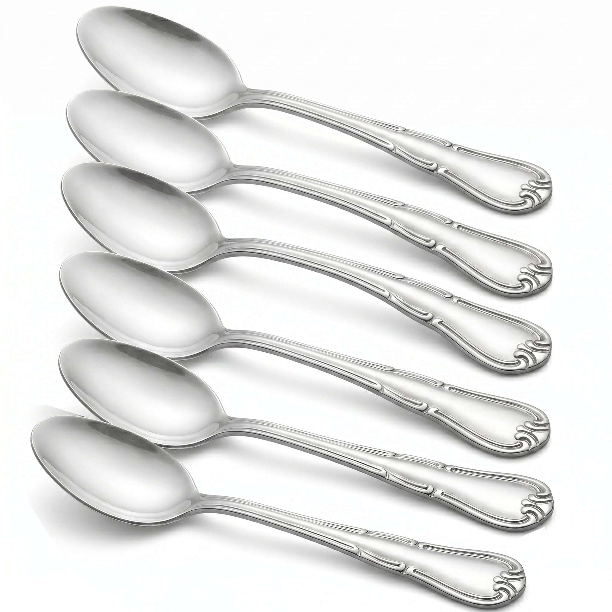 Venus 6-Piece Stainless Steel Silver Tea Spoon Set Kaka Bawa Sons