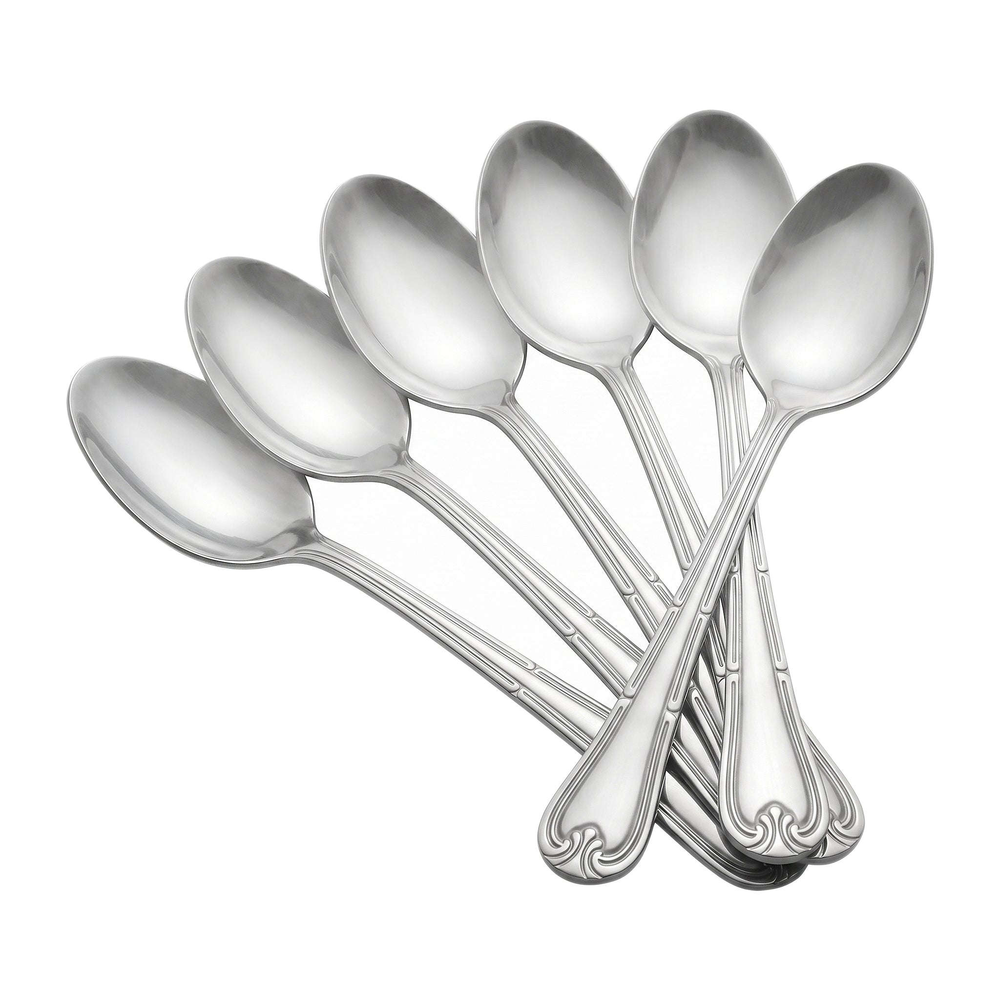 Venus 6-Piece Stainless Steel Silver Table Spoon Set Kaka Bawa Sons