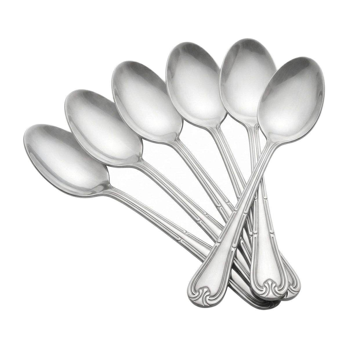 Venus 6-Piece Stainless Steel Silver Table Spoon Set Kaka Bawa Sons