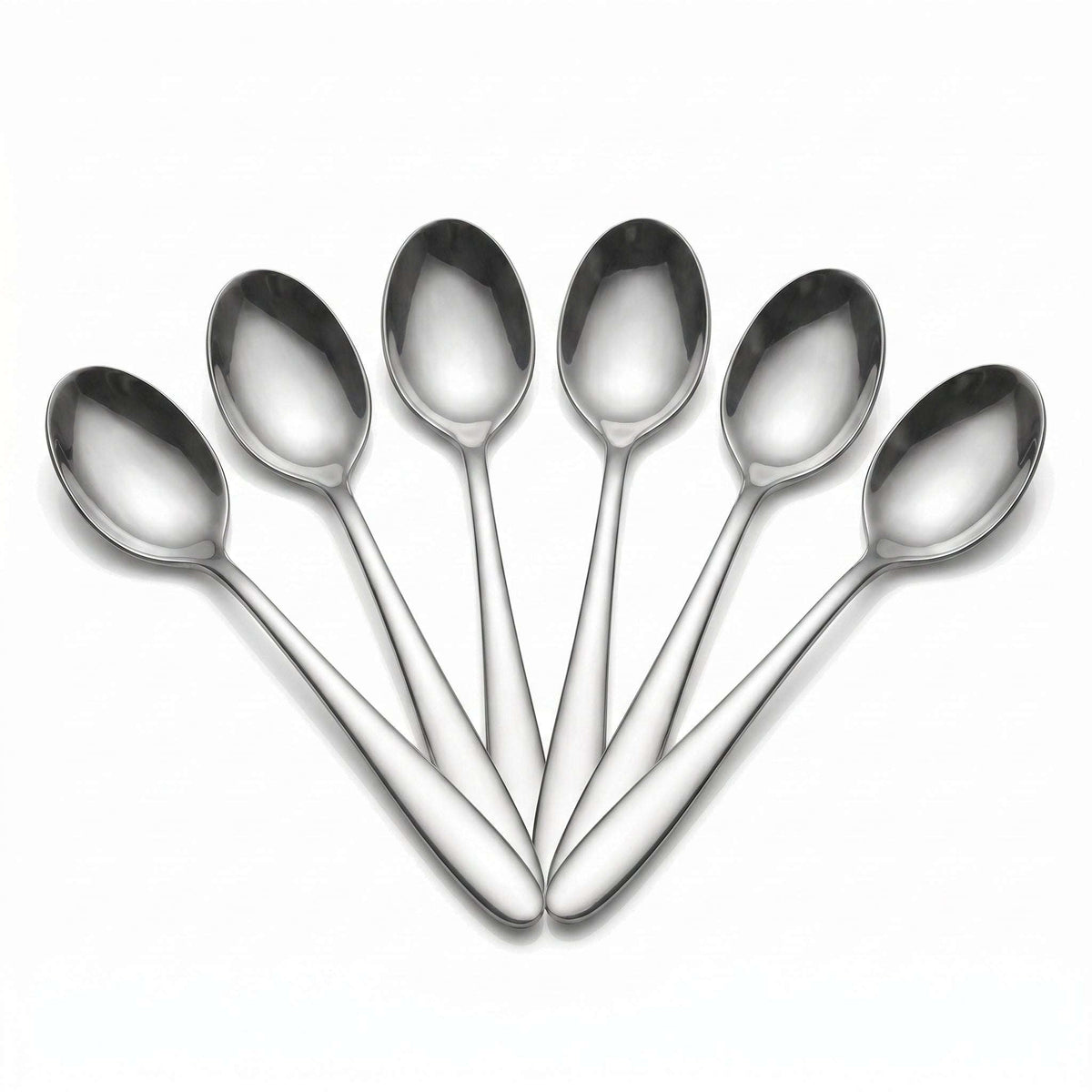 Value 6-Piece Stainless Steel Silver Tea Spoon Set Kaka Bawa Sons