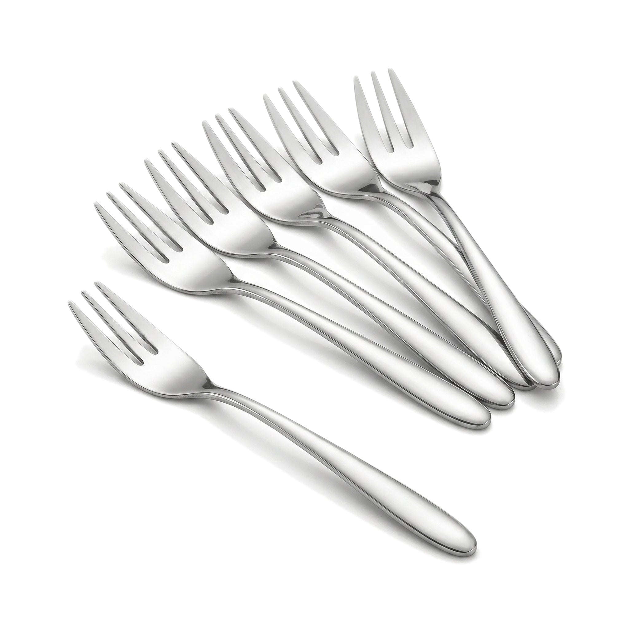 Value 6-Piece Stainless Steel Silver Fruit Fork Set Kaka Bawa Sons