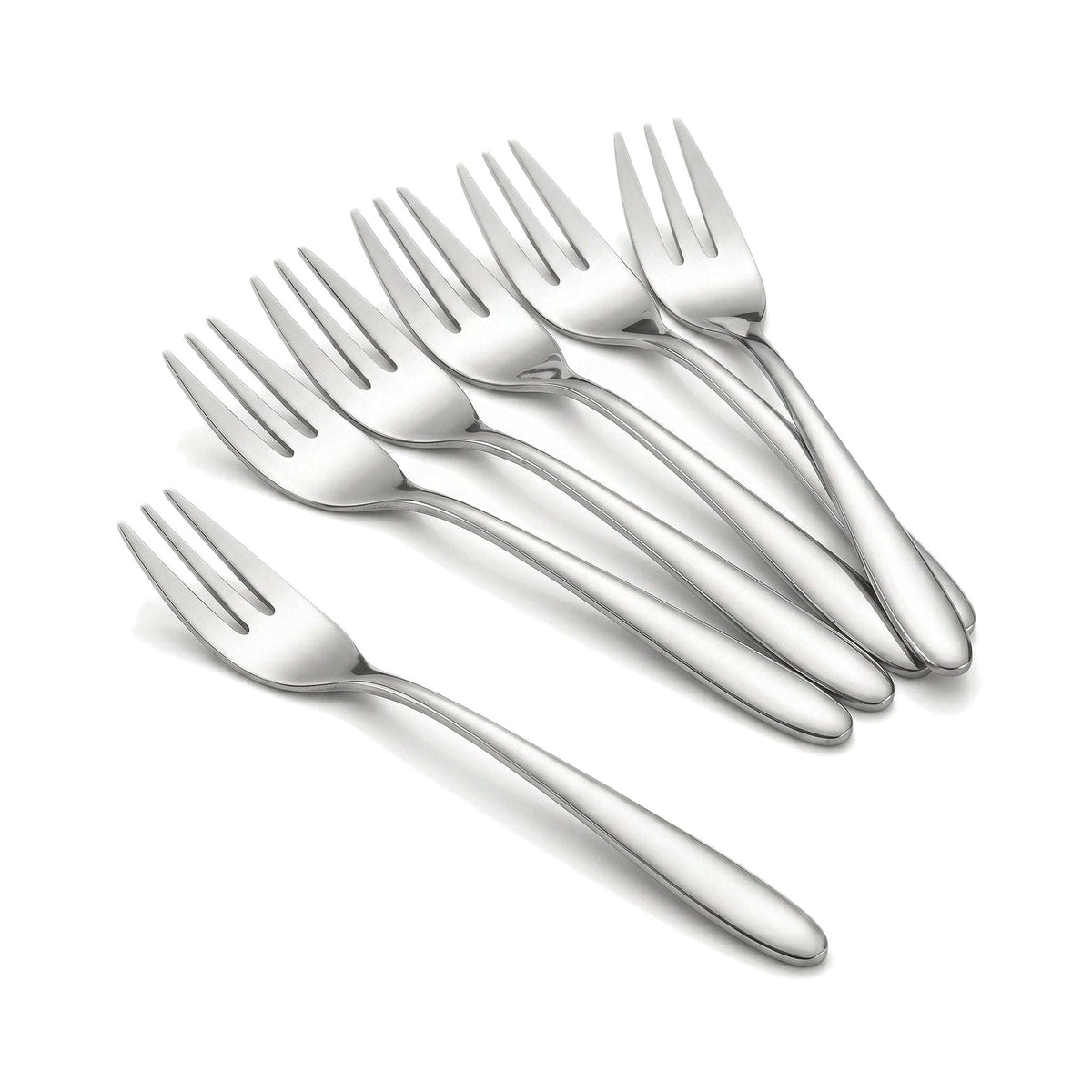 Value 6-Piece Stainless Steel Silver Fruit Fork Set Kaka Bawa Sons