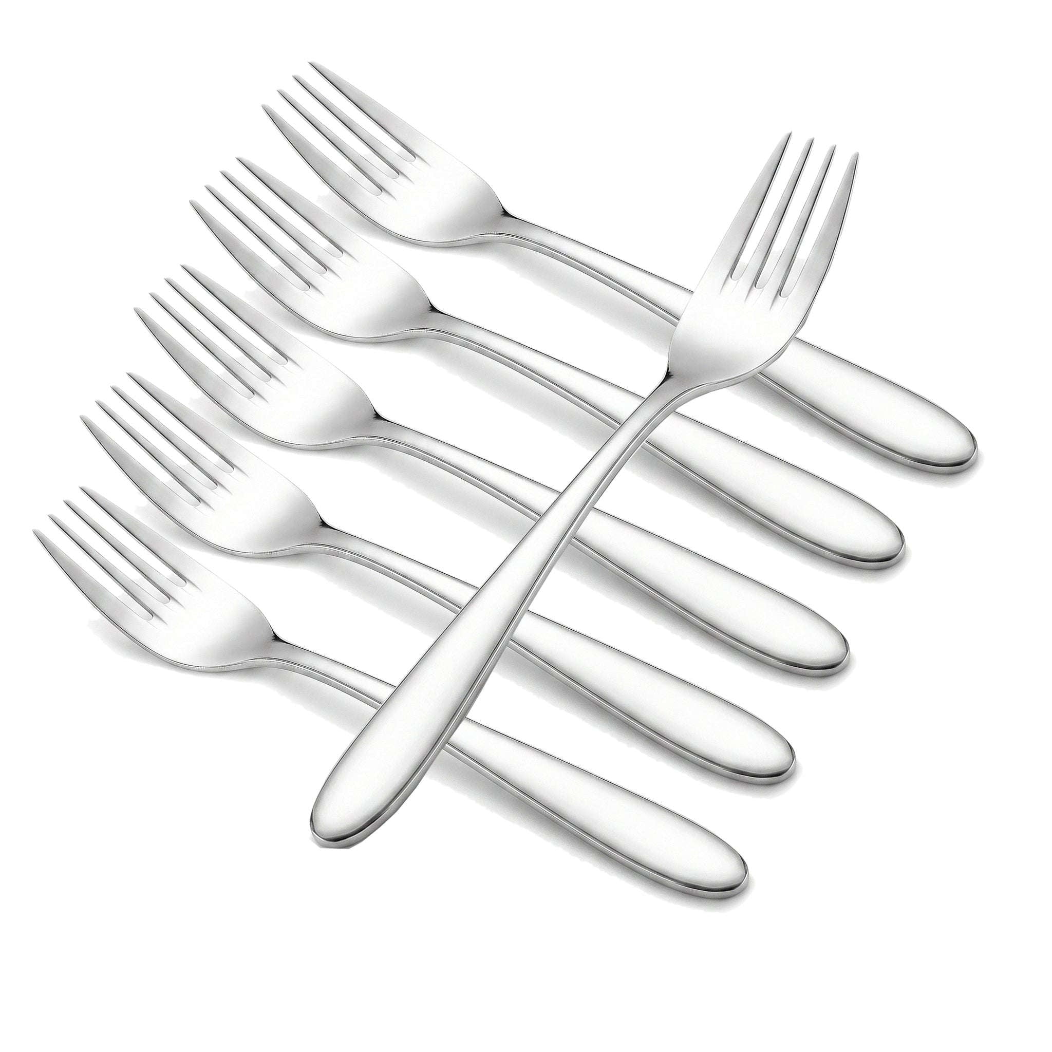 Value 6-Piece Stainless Steel Silver Table Fork Set Kaka Bawa Sons
