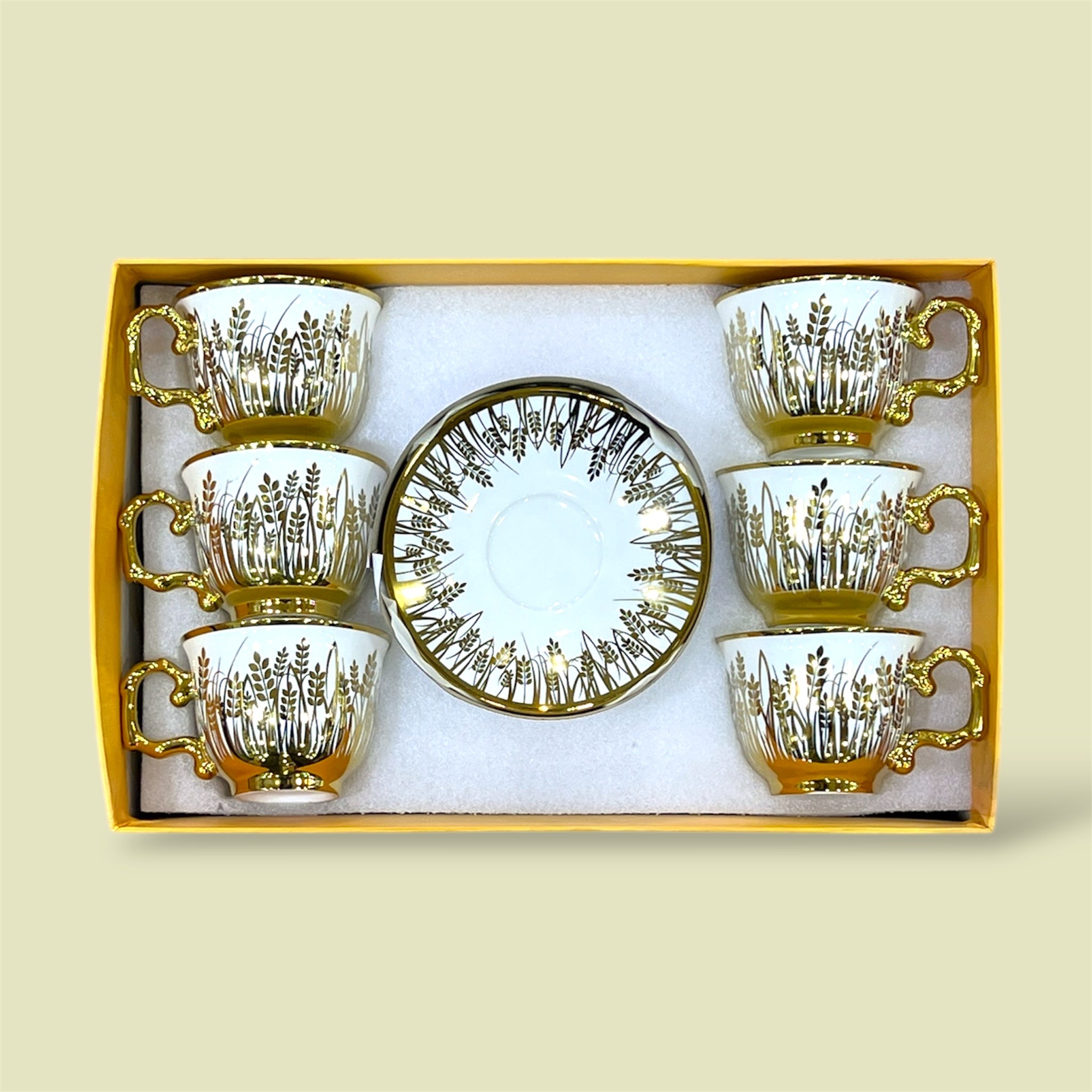 Royal 6-Piece Cup & Saucer Set With Gift Box