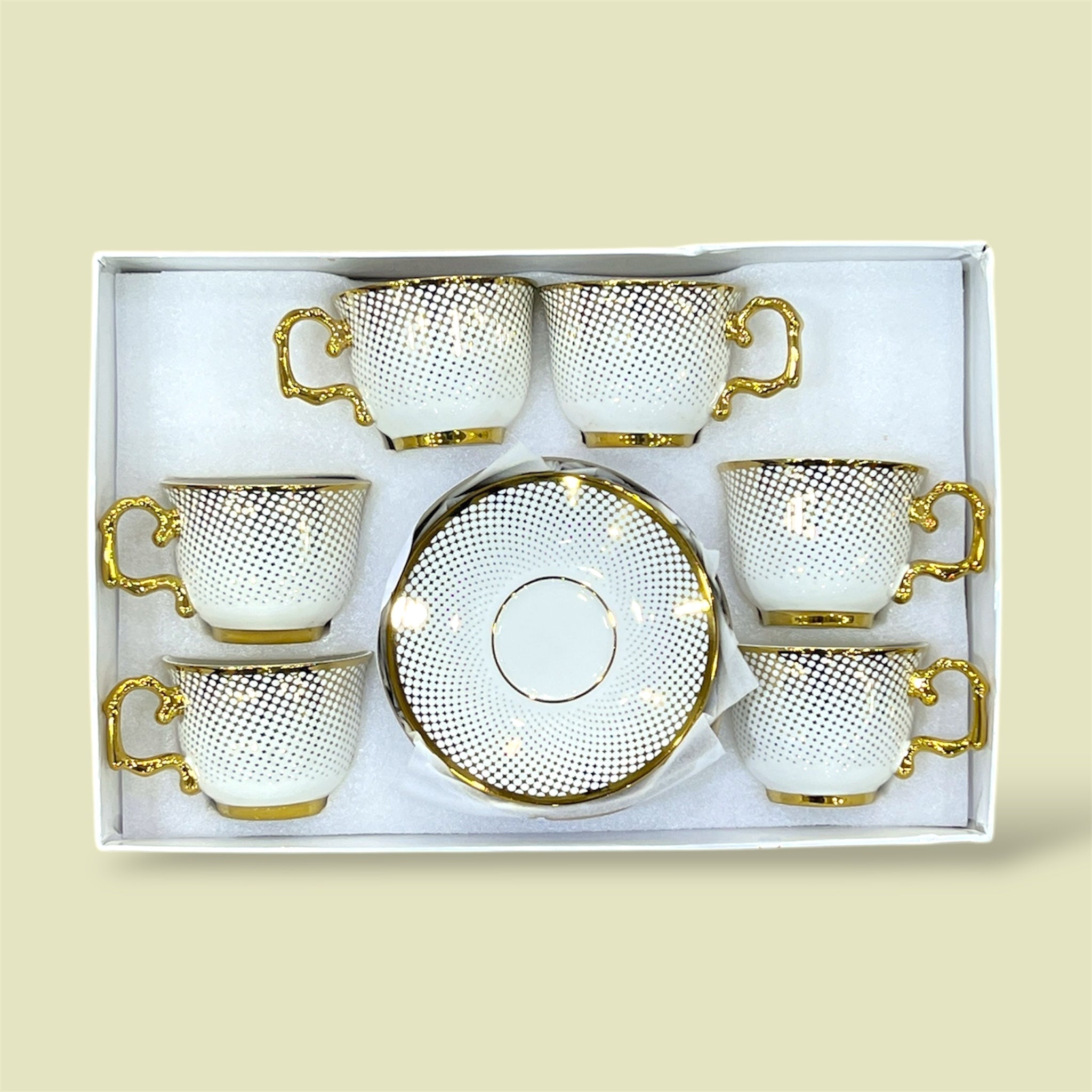 Royal 6-Piece Cup & Saucer Set With Gift Box