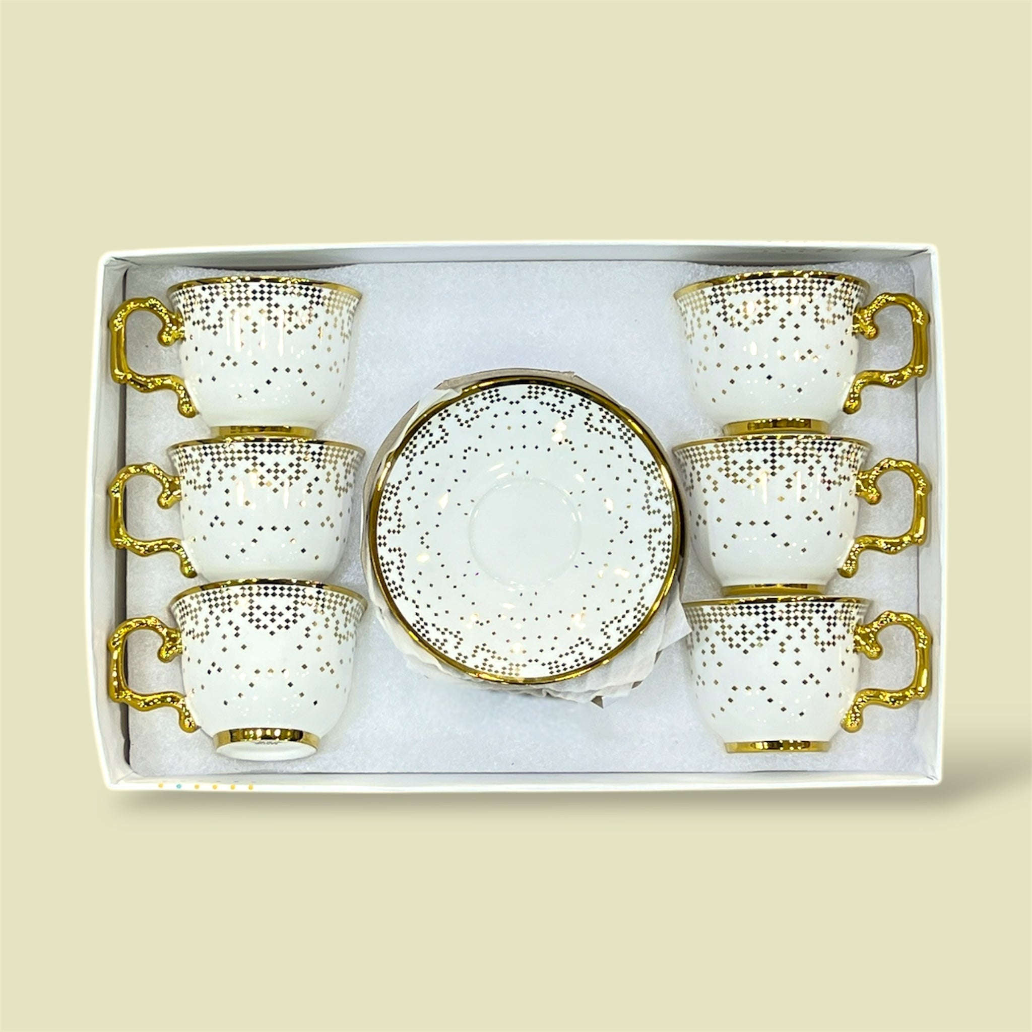 Royal 6-Piece Cup & Saucer Set With Gift Box Kaka Bawa Sons