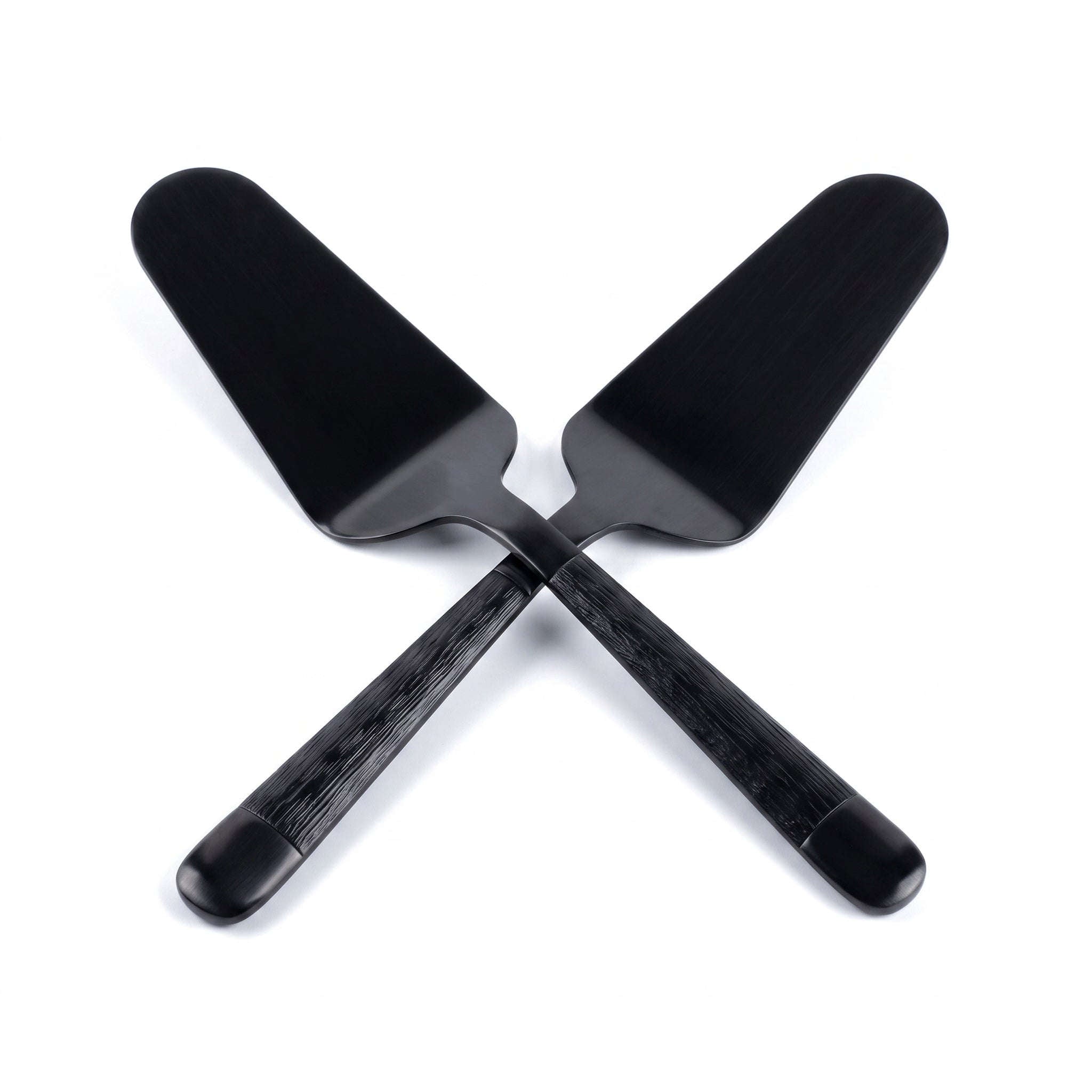 Black Tree 2-Piece Stainless Steel Black Cake Lifter Kaka Bawa Sons