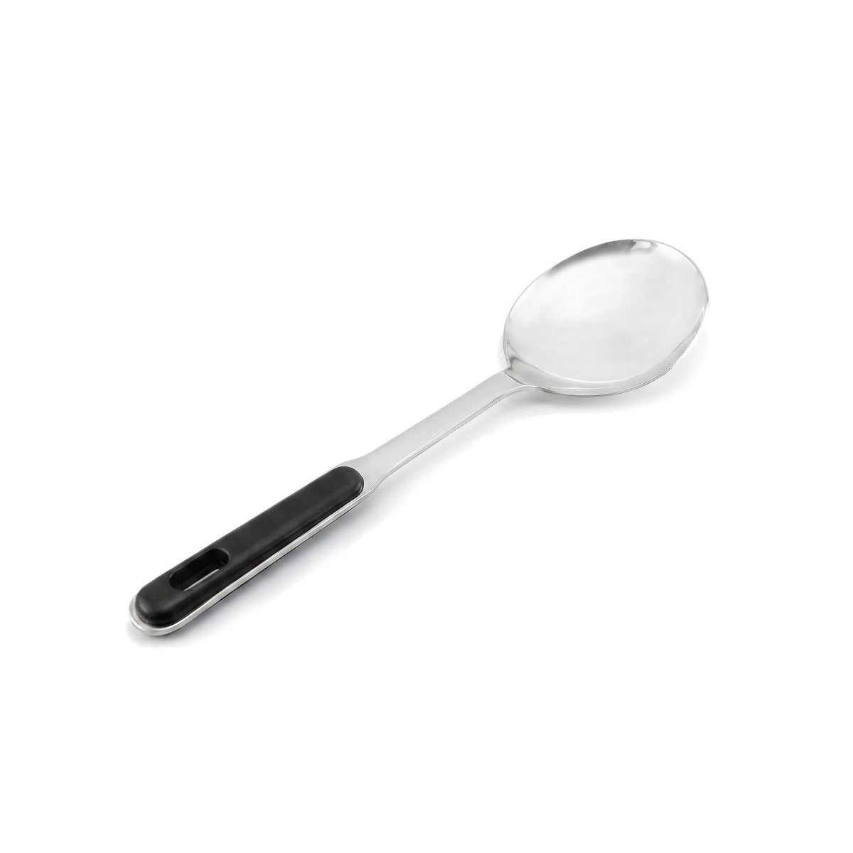 N.F Stainless Steel Silver Ladles With Black Handle Kaka Bawa Sons