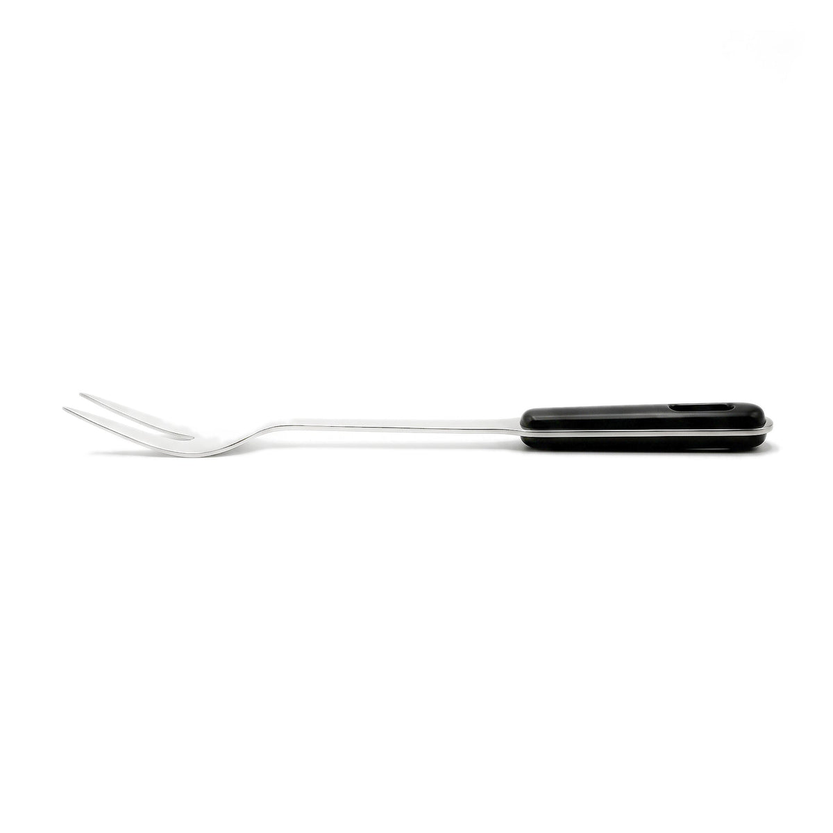N.F Stainless Steel Silver Serving Kitchen Forks With Black Handle Kaka Bawa Sons