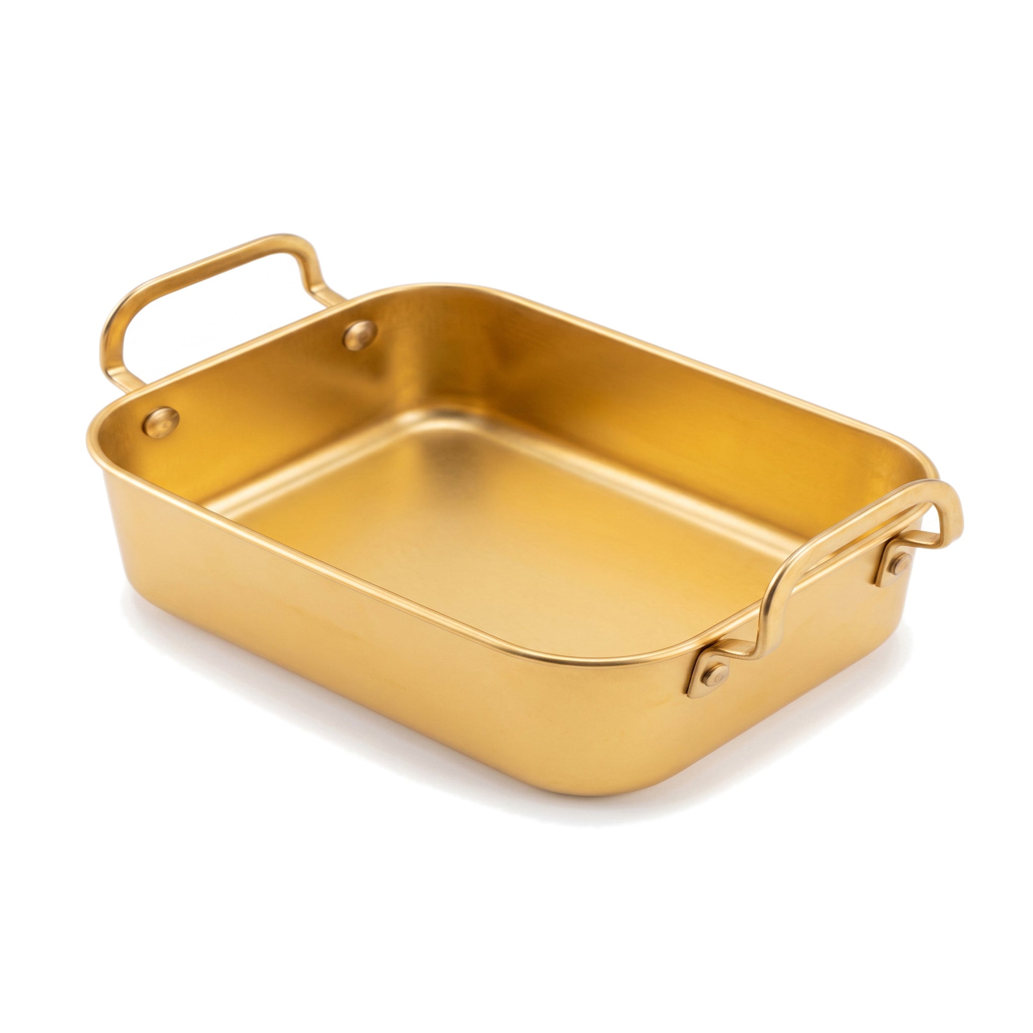 T.D.L Stainless Steel Electric Golden Coating Rectangular Deep Serving Trays