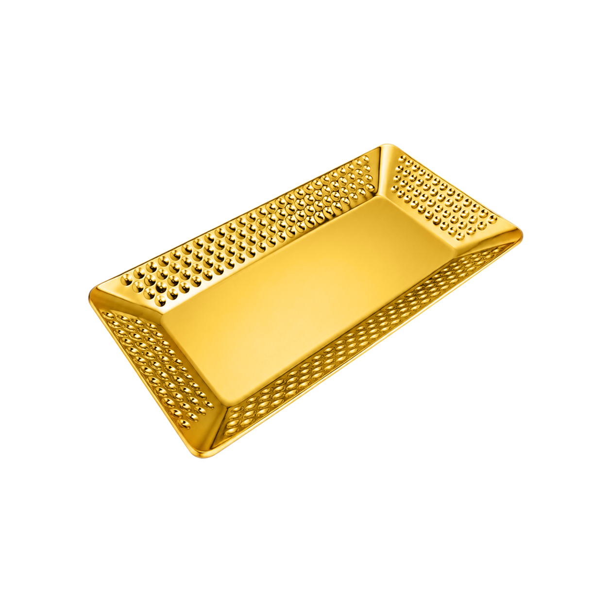 T.D.L Stainless Steel Electric Golden Coating Rectangular Serving Trays
