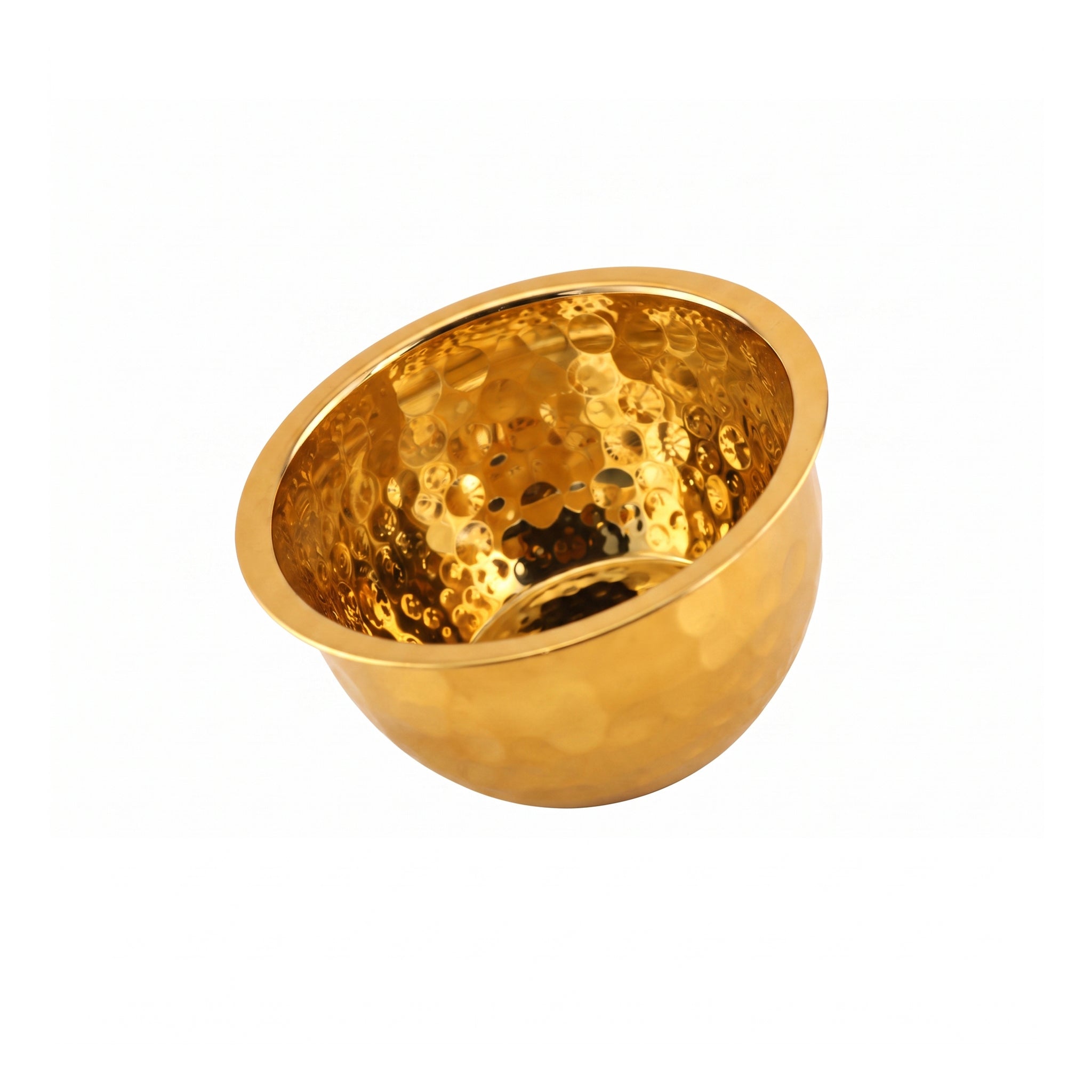 Crest Steel Aurum Hammered Golden Mixing Bowls