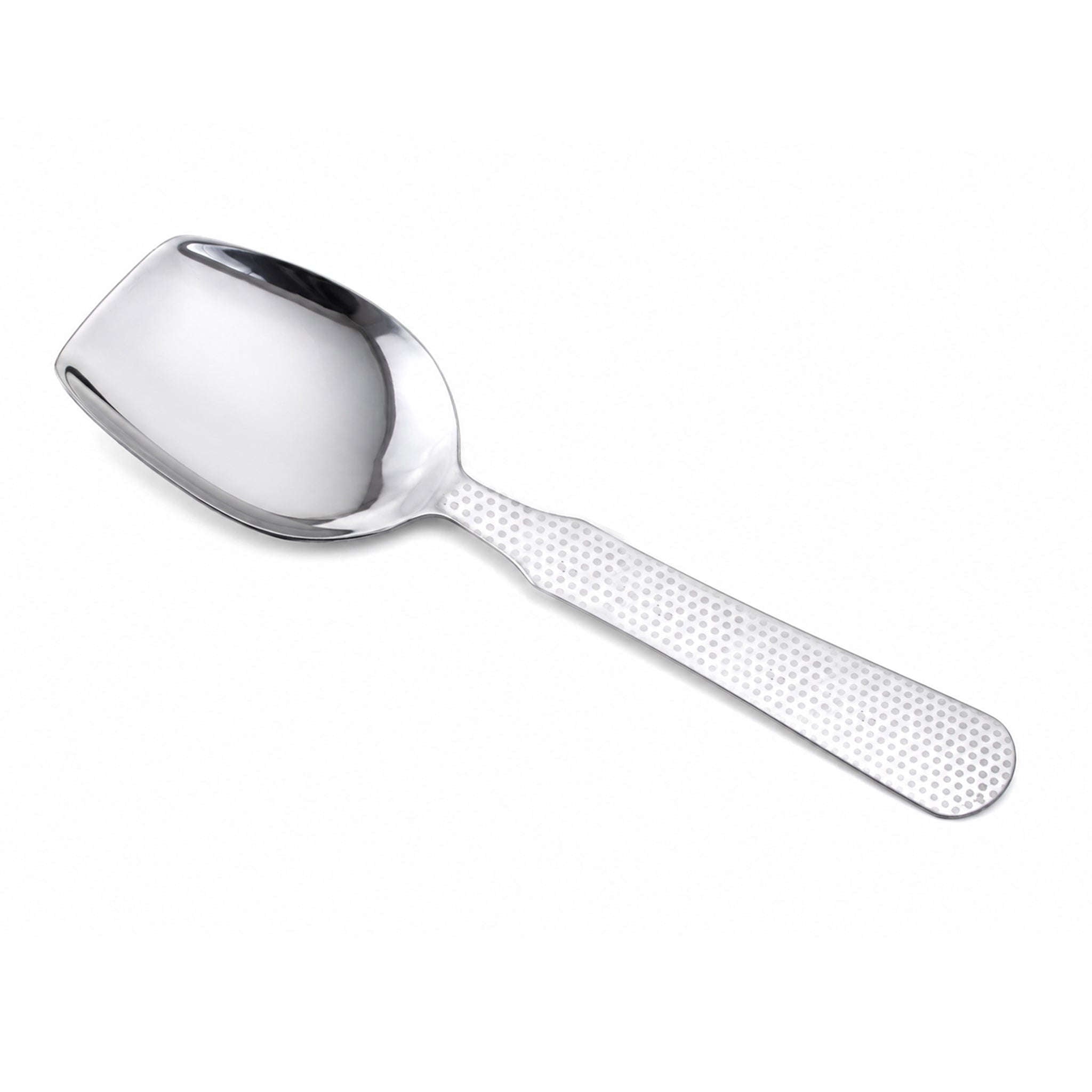 TRD Stainless Steel Silver Square Serving Rice Panja Spoon Kaka Bawa Sons