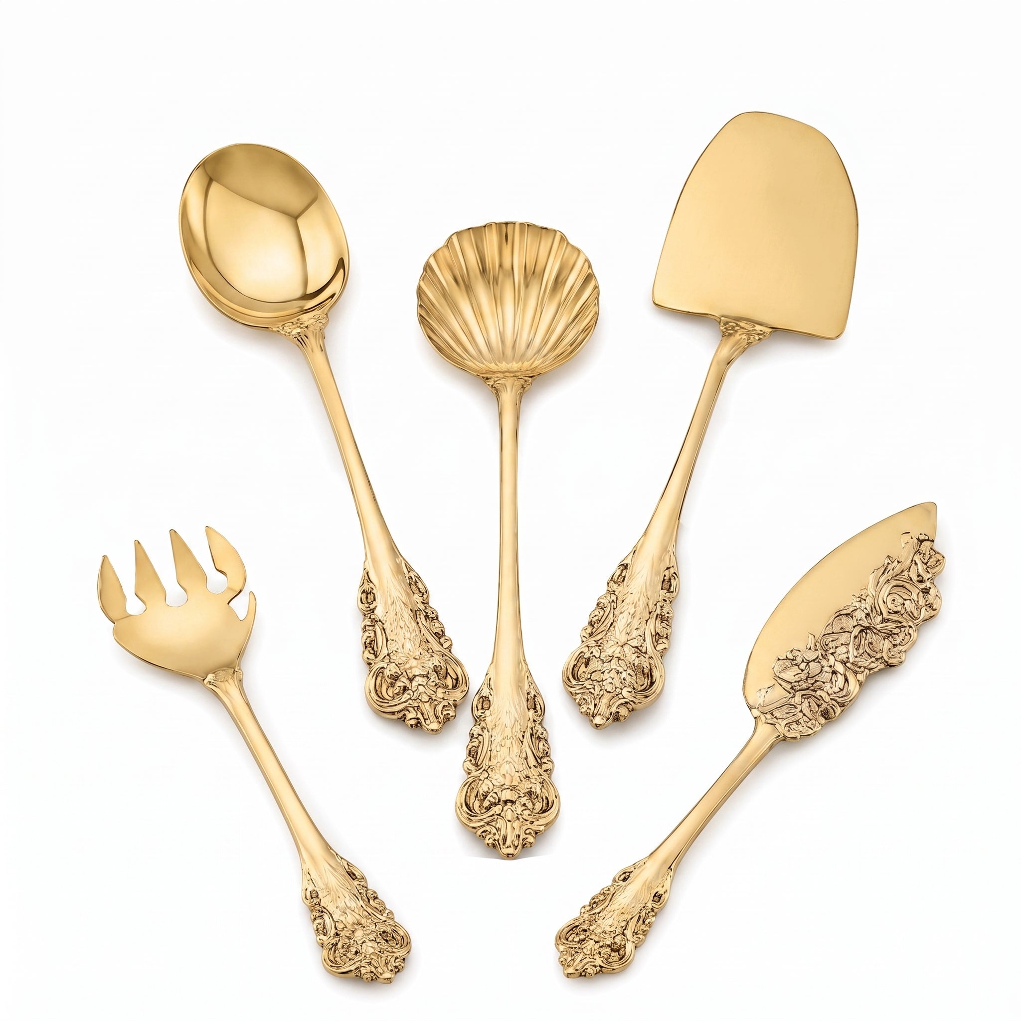 G.N 5-Pieces Brass Cutlery Sets
