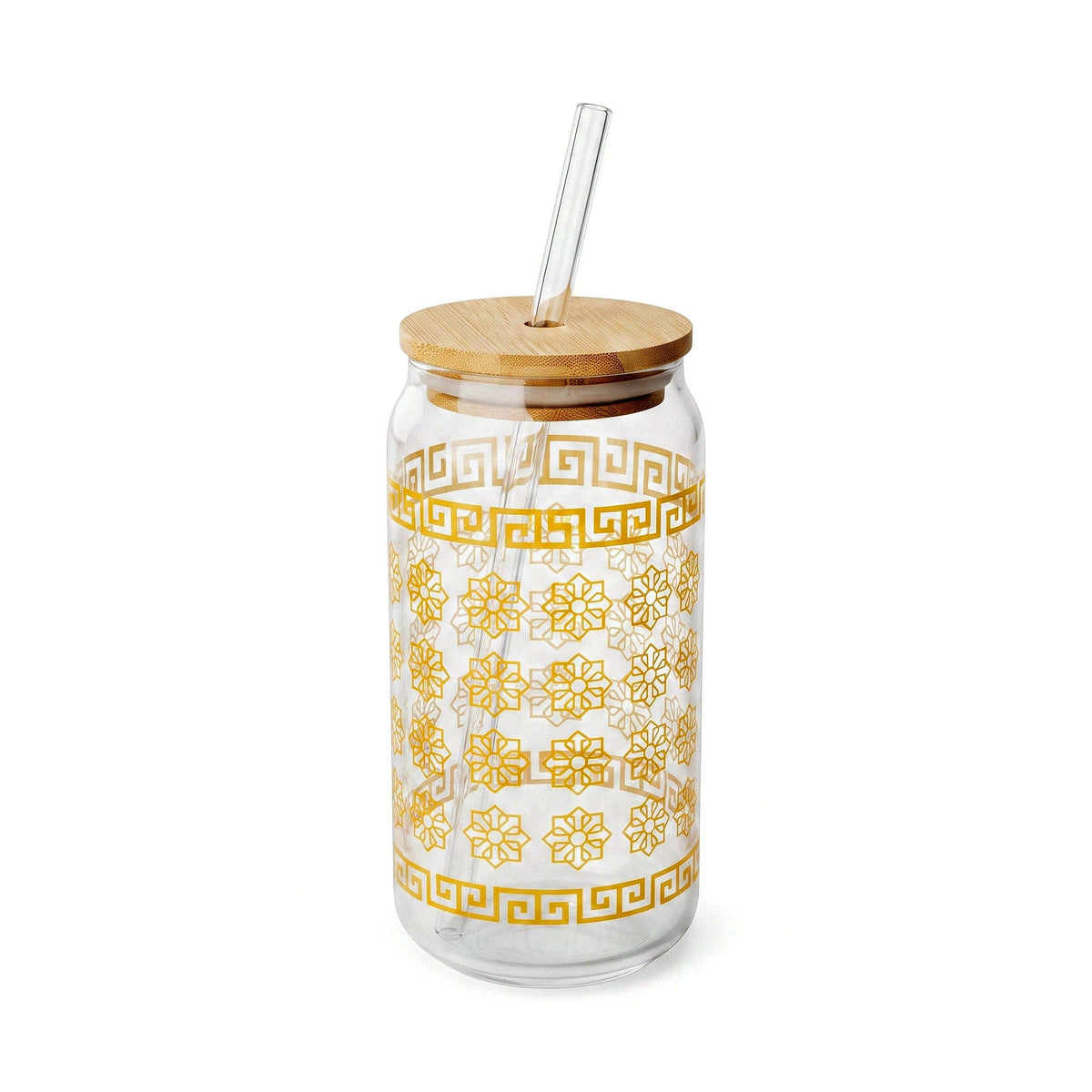 D.W.M 600 ML Borosilicate Glass Golden Mason Jar Kaka Bawa Sons
