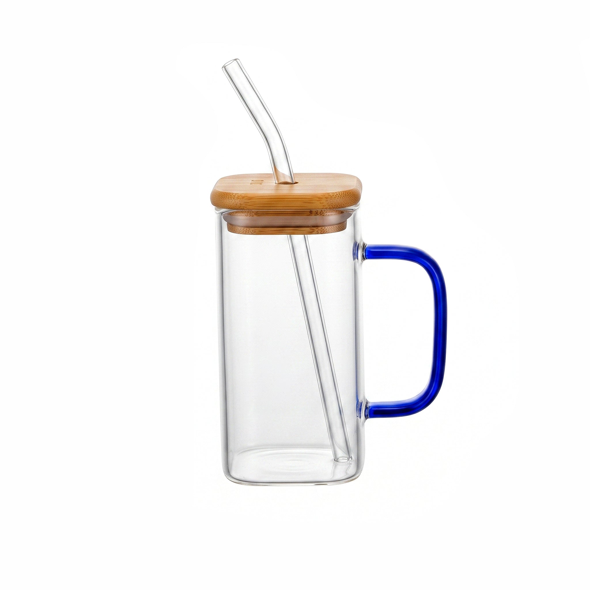 D.W.M 350 ML Borosilicate Glass Mason Jars With Straw Kaka Bawa Sons